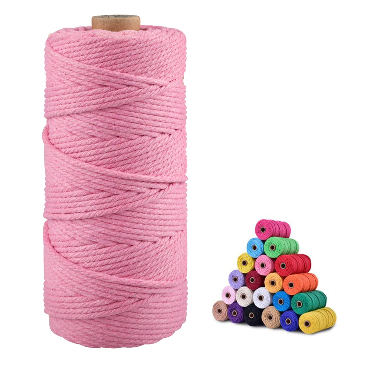 jijAcraft 4MM White Macrame Cord: 100M Cotton String Twine for Crafts