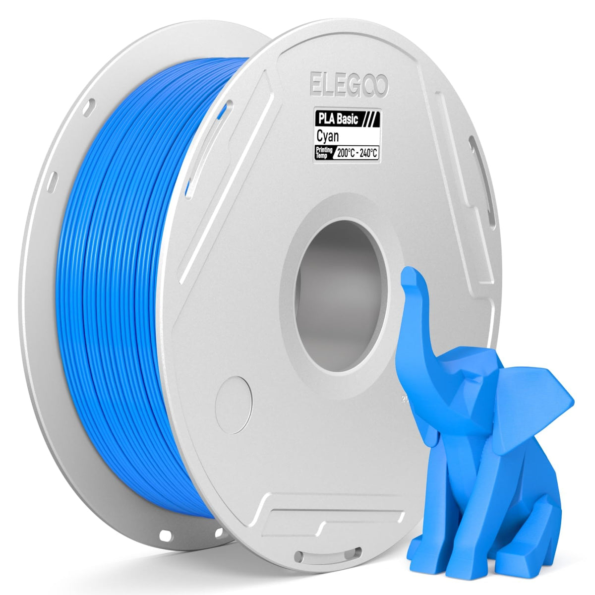 ELEGOO PLA Basic Refill 3D Printer Filament 1.75mm Red 1KG, Easy Storage