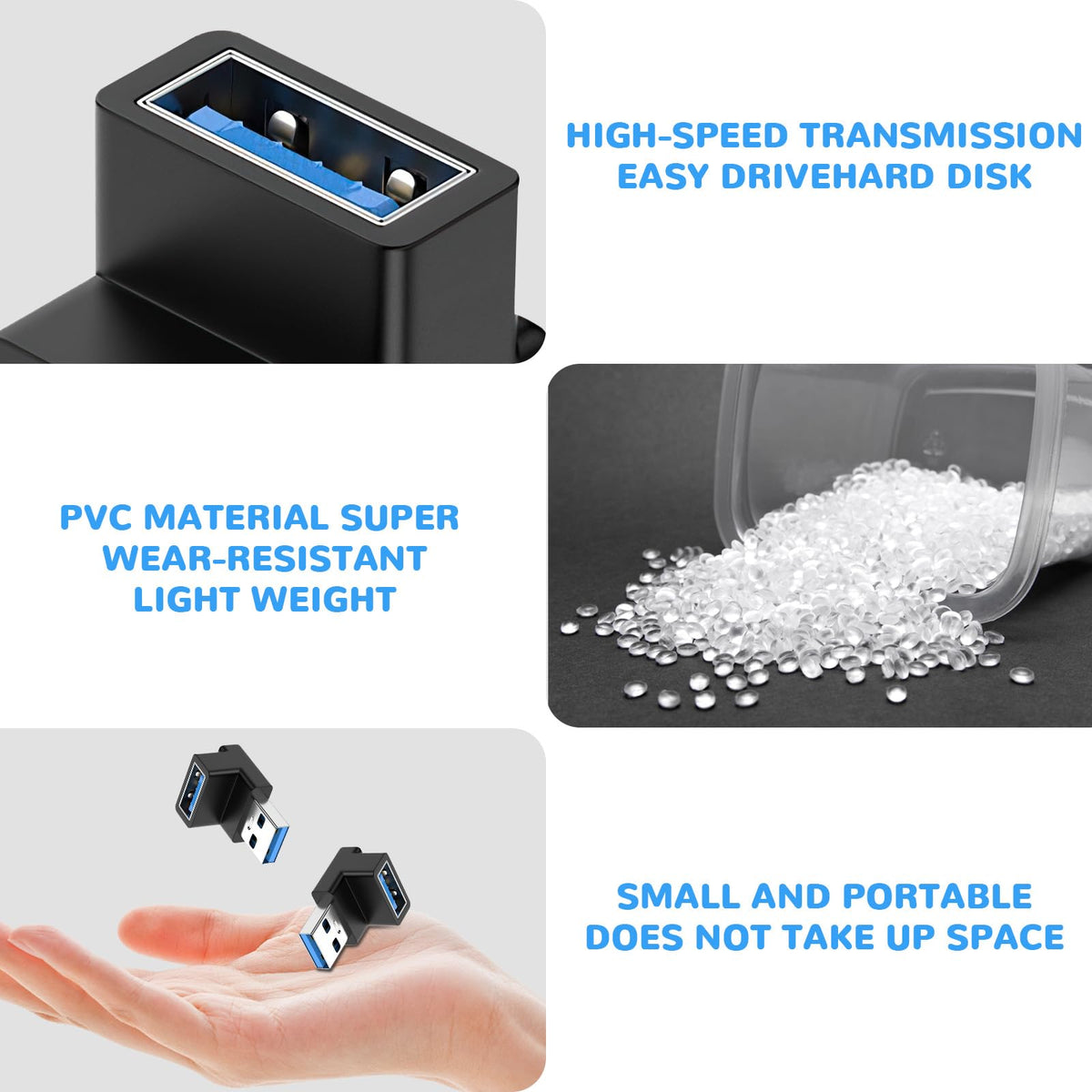 USB C to USB Adaptor, USB to USB C Adapter 3-Pack Charger Cable Converter