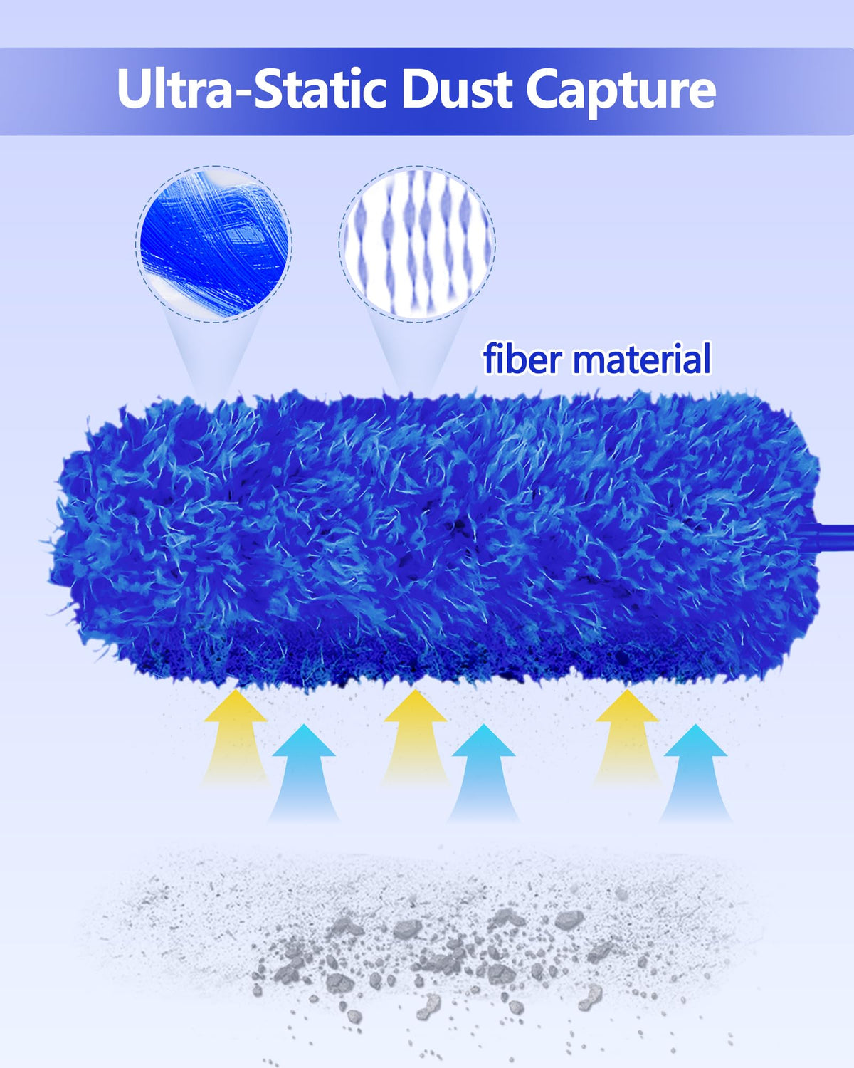 Fogray 2026 Upgraded 240cm Extendable Feather Duster with Soft Silicone Cap
