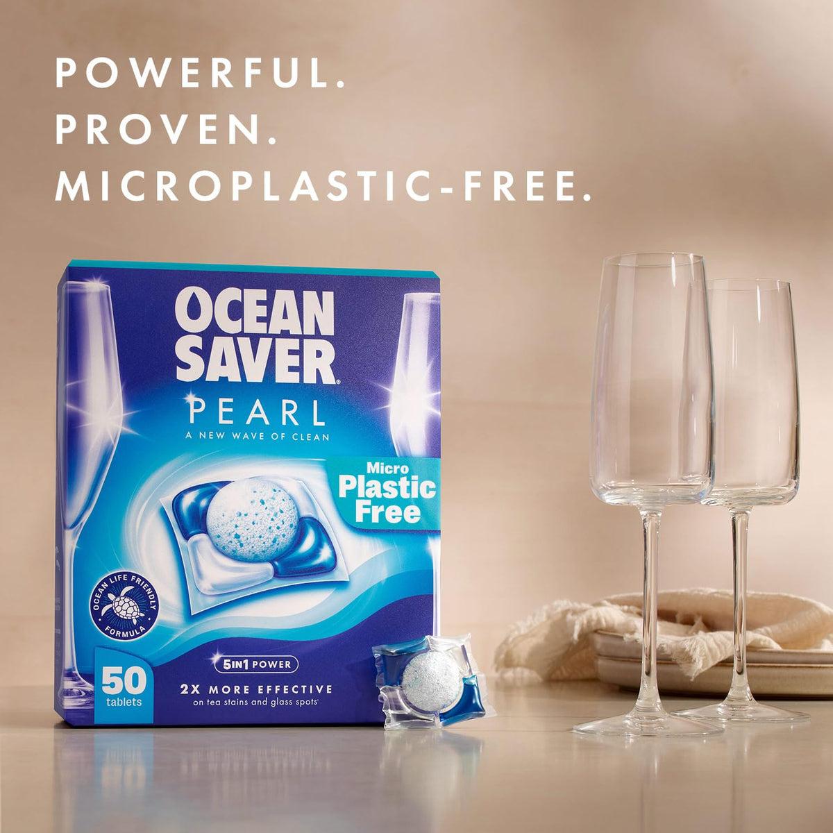 OceanSaver Eco-Friendly Dishwasher Tablets, Pack of 30 | 3-in-1