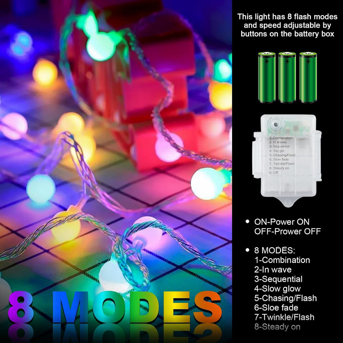 Fairy Lights Battery Operated, 4M 40LED Battery Fairy Lights Timer