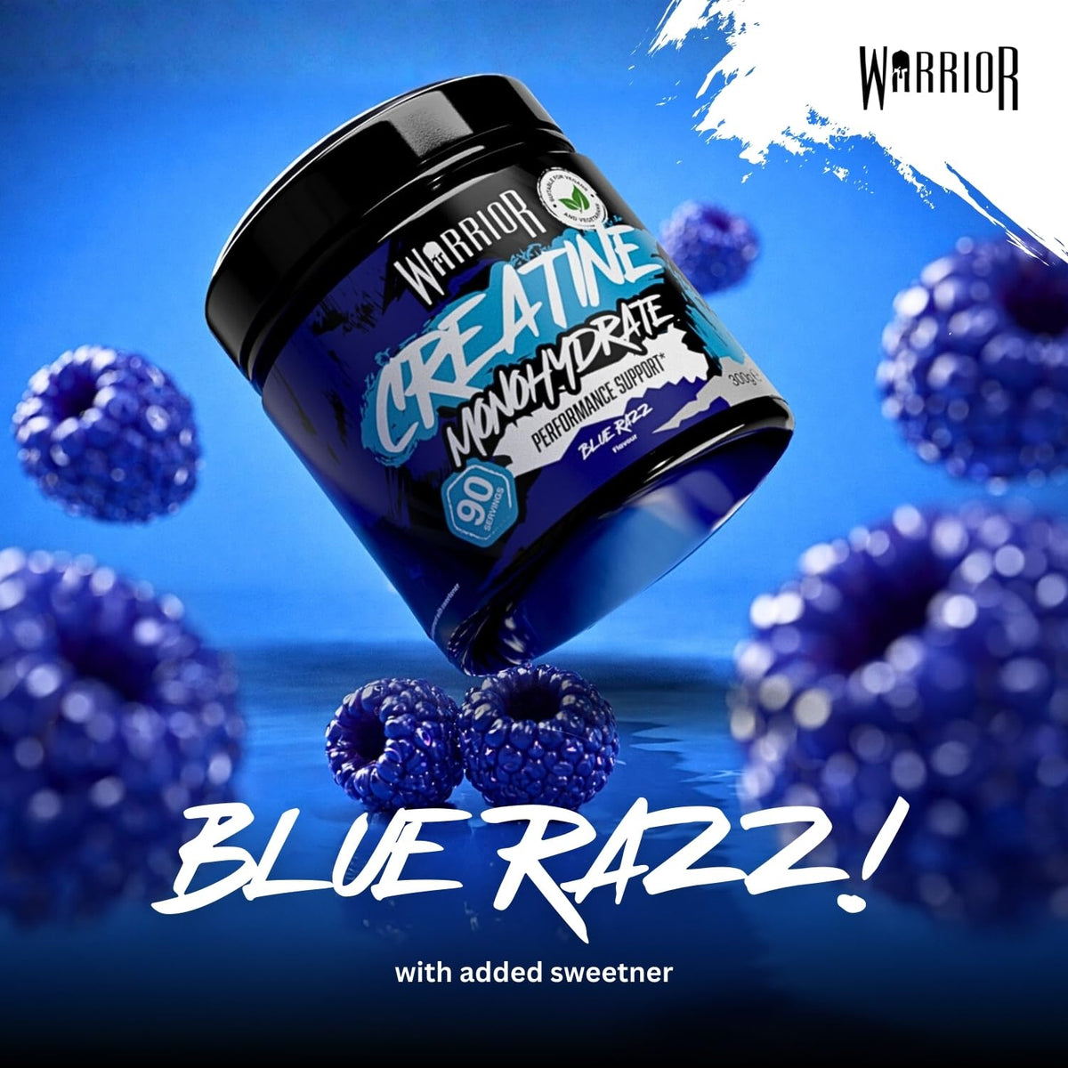 Warrior Creatine Monohydrate Powder 500g Pure Micronised (166 Servings)