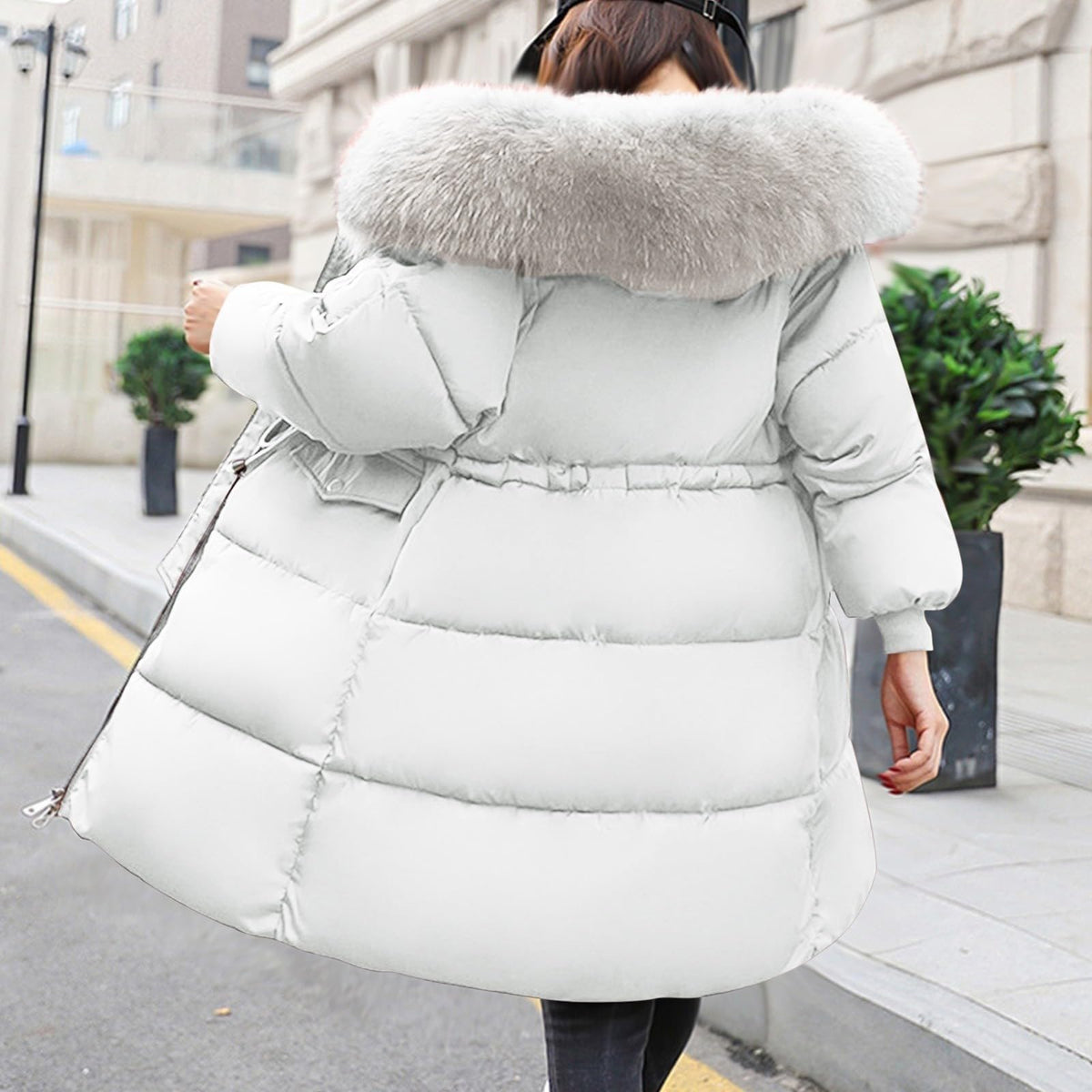 Women's Winter Puffer Jacket Warm Padded Coat for UK Daily Wear