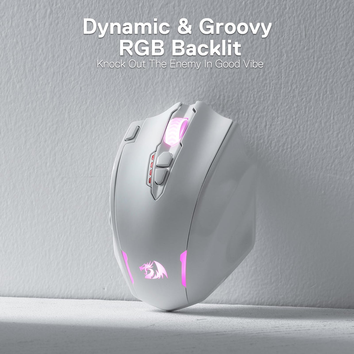 Redragon M908 Impact RGB LED MMO Gaming Mouse With 12 Side Buttons, Optical Wired Ergonomic Mouse with Max 12,400DPI, High Precision, 18 Programmable Macro Shortcuts, Comfort Grip