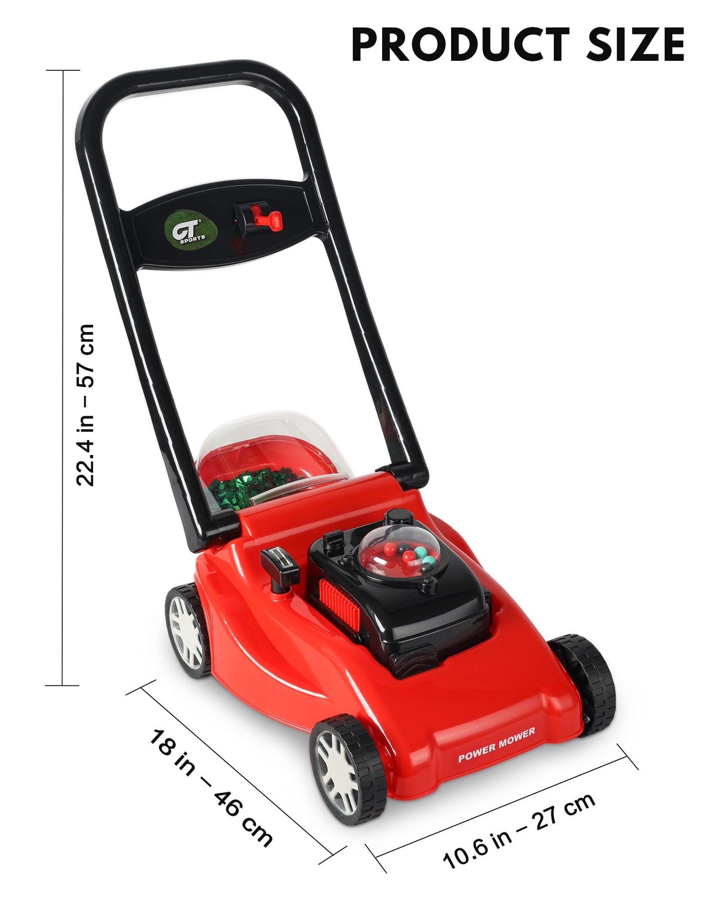 Kids Lawn Mower with Realistic Grass-Cutting Action and Sounds – No Batteries Required | Fun Outdoor Push Toy, Birthday Gift & Holiday Present for 3, 4, 5, 6, 7, 8 Year Old Boys and Girls