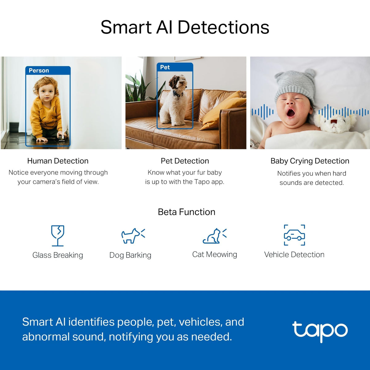 Tapo C210 2K 3MP Pan/Tilt Indoor Security Camera Pet Camera House Security