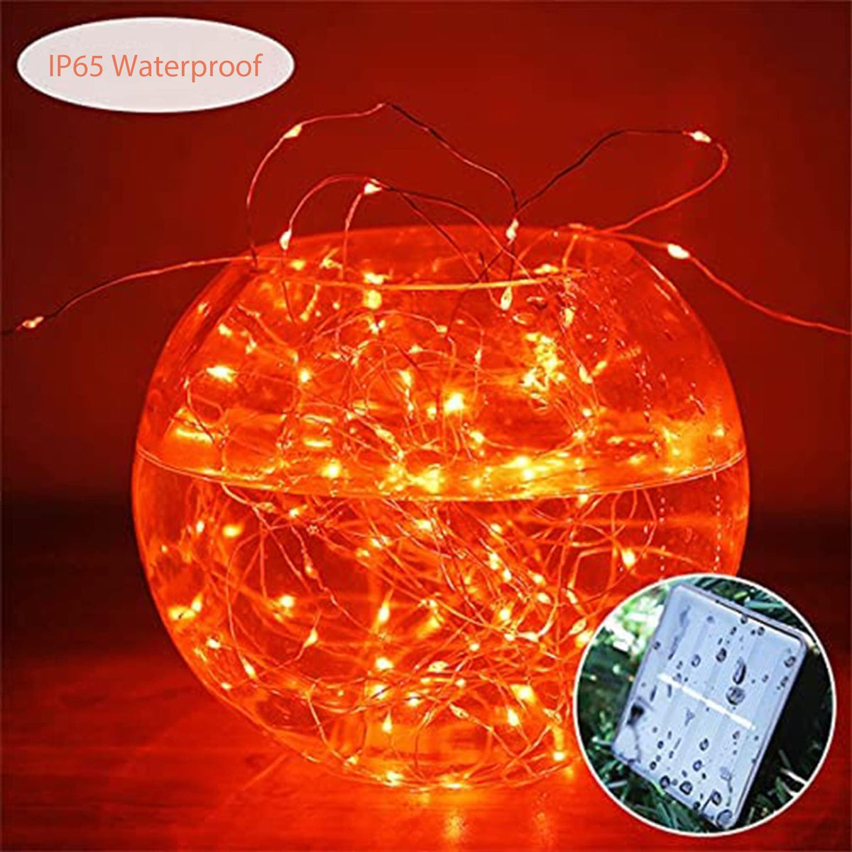 Lezonic 2Pack Solar String Lights Waterproof,12M/40Ft 120LED Garden Lights