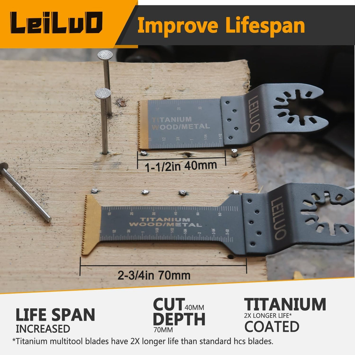 LEILUO 6Pcs Multitool Hook Blade, Multi Tool Hook Knife Blade Set