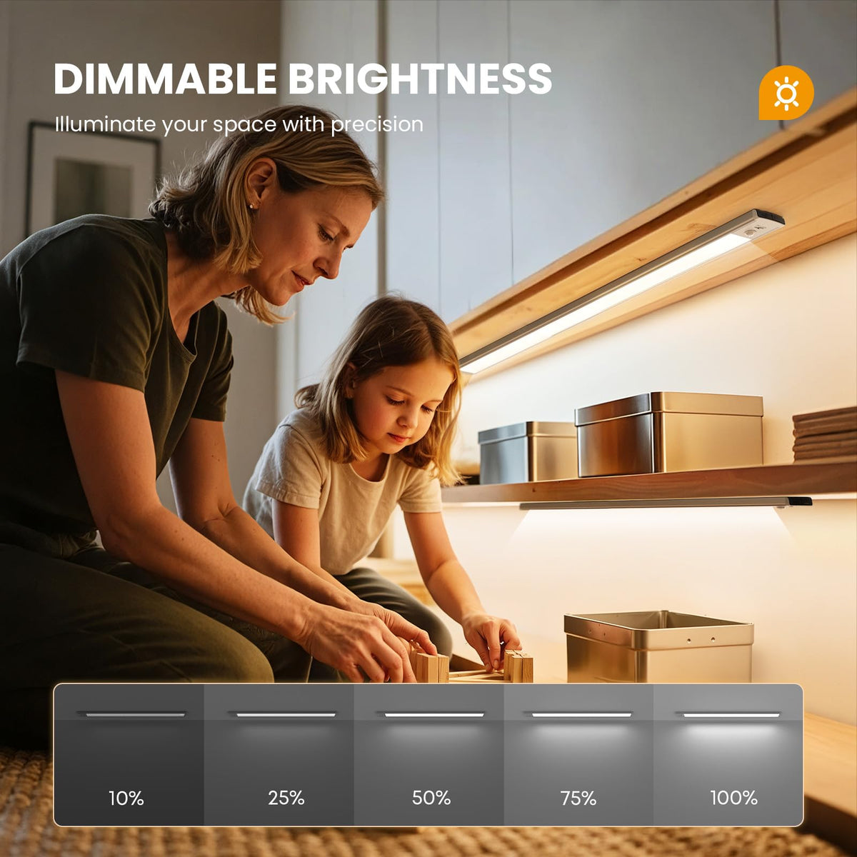 20cm Under Cabinet Kitchen Lights, Motion Sensor Lights Indoor
