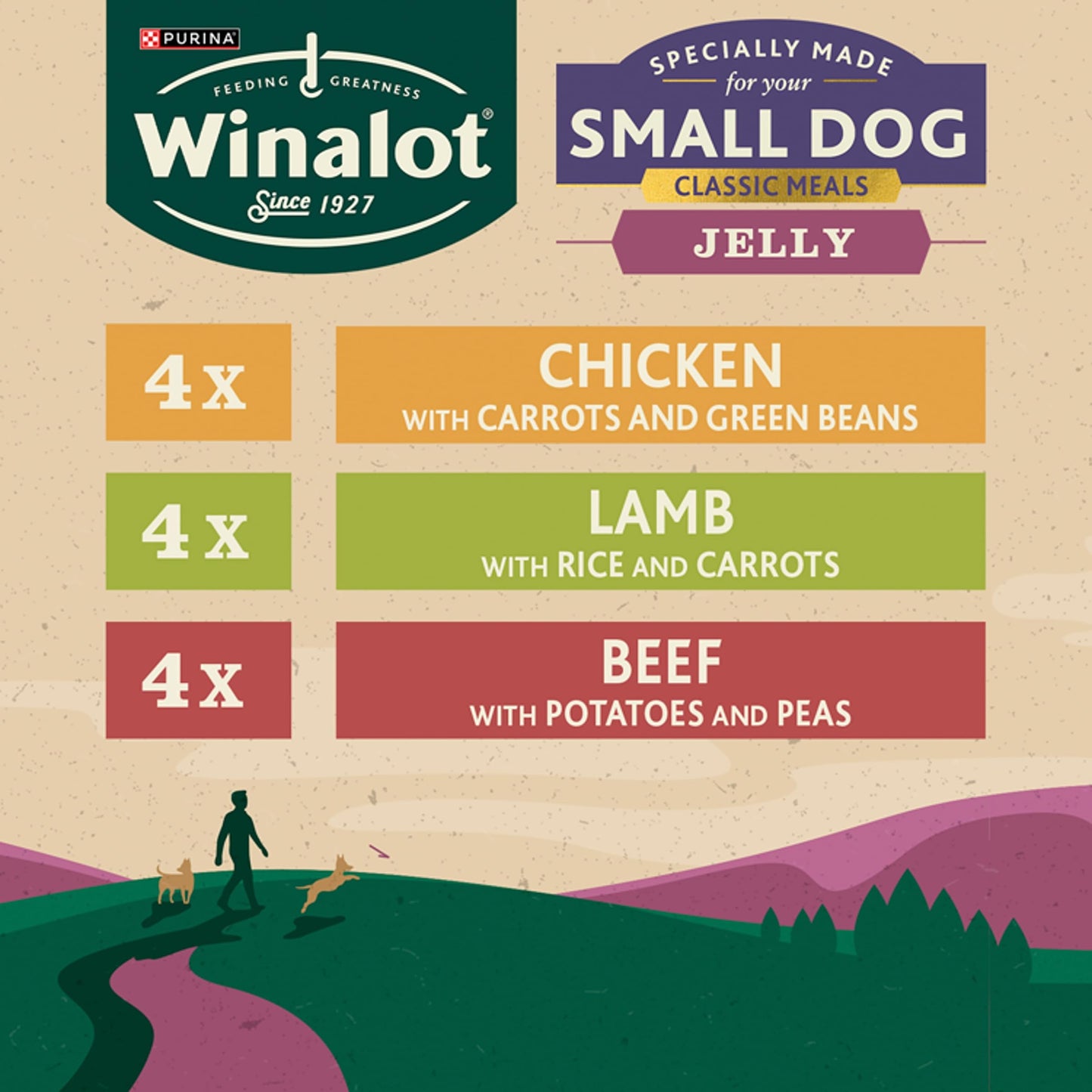 WINALOT Sunday Dinner Mixed in Gravy Wet Dog Food Pouches 40x100g