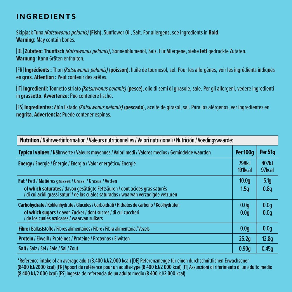 by Amazon MSC Skipjack Tuna Chunks in Spring Water, 4x145g