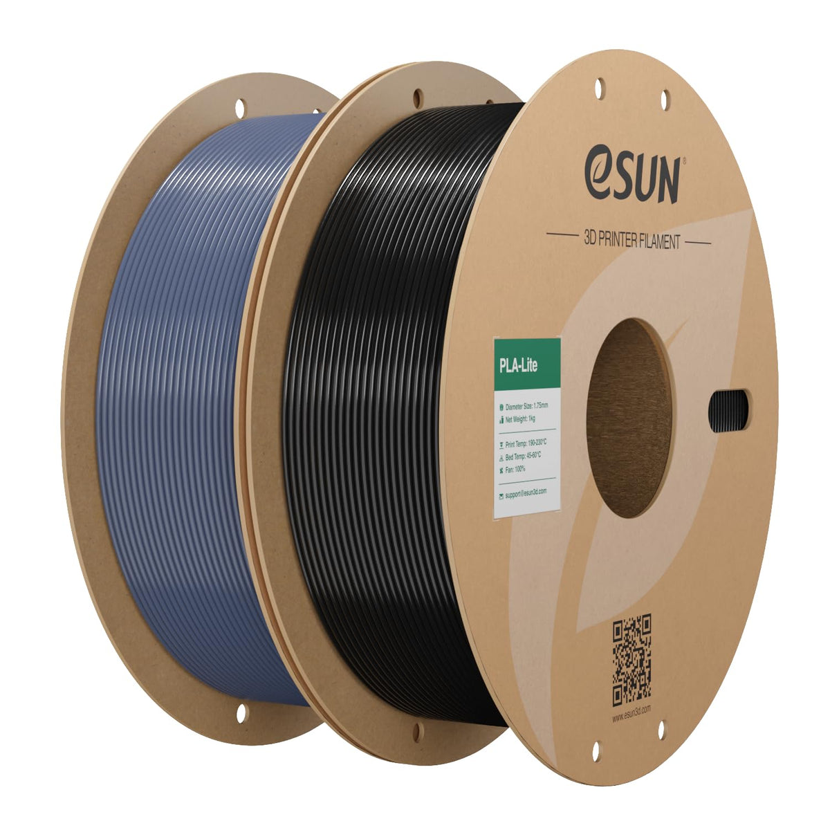 eSUN PLA Filament 1.75mm 1KG(2.2LBS), 3D Printer Filament PLA, Black