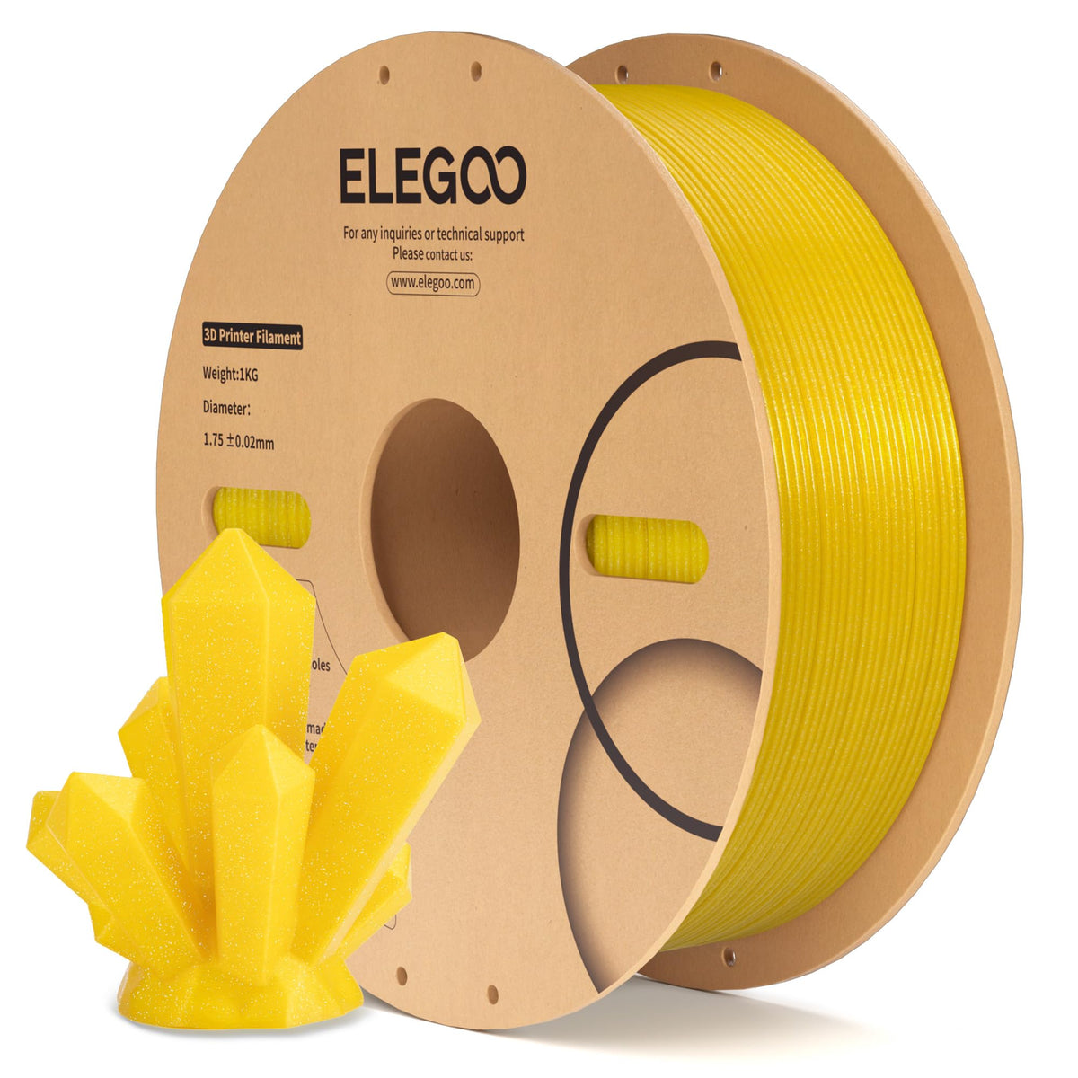 ELEGOO Silk PLA Filament 1.75mm Blue Purple 1KG, Shiny Dual Colours 3D Filament Dimensional Accuracy +/- 0.05mm, 1kg Spool(2.2lbs) Fits for Most FDM 3D Printers