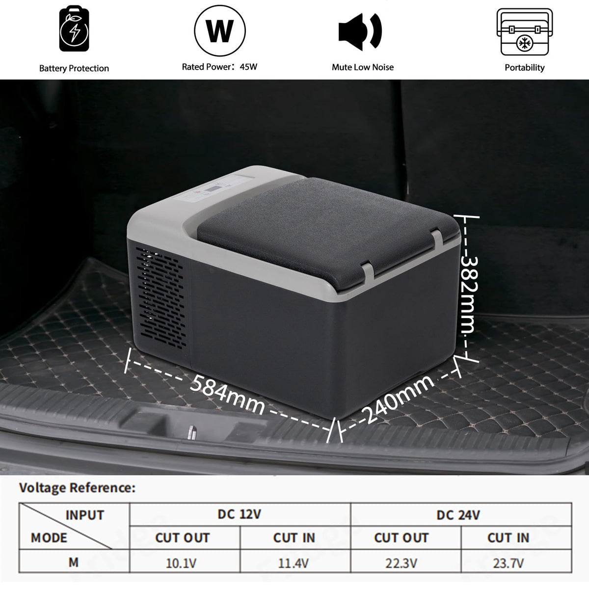 Alpicool 20L Car Fridge Freezer Portable Compressor Refrigerator, 12/24V DC & 230V AC Camping fridge -20℃~20℃ with APP Control, Energy Saving cooler for Caravan, Camping, Home, RV