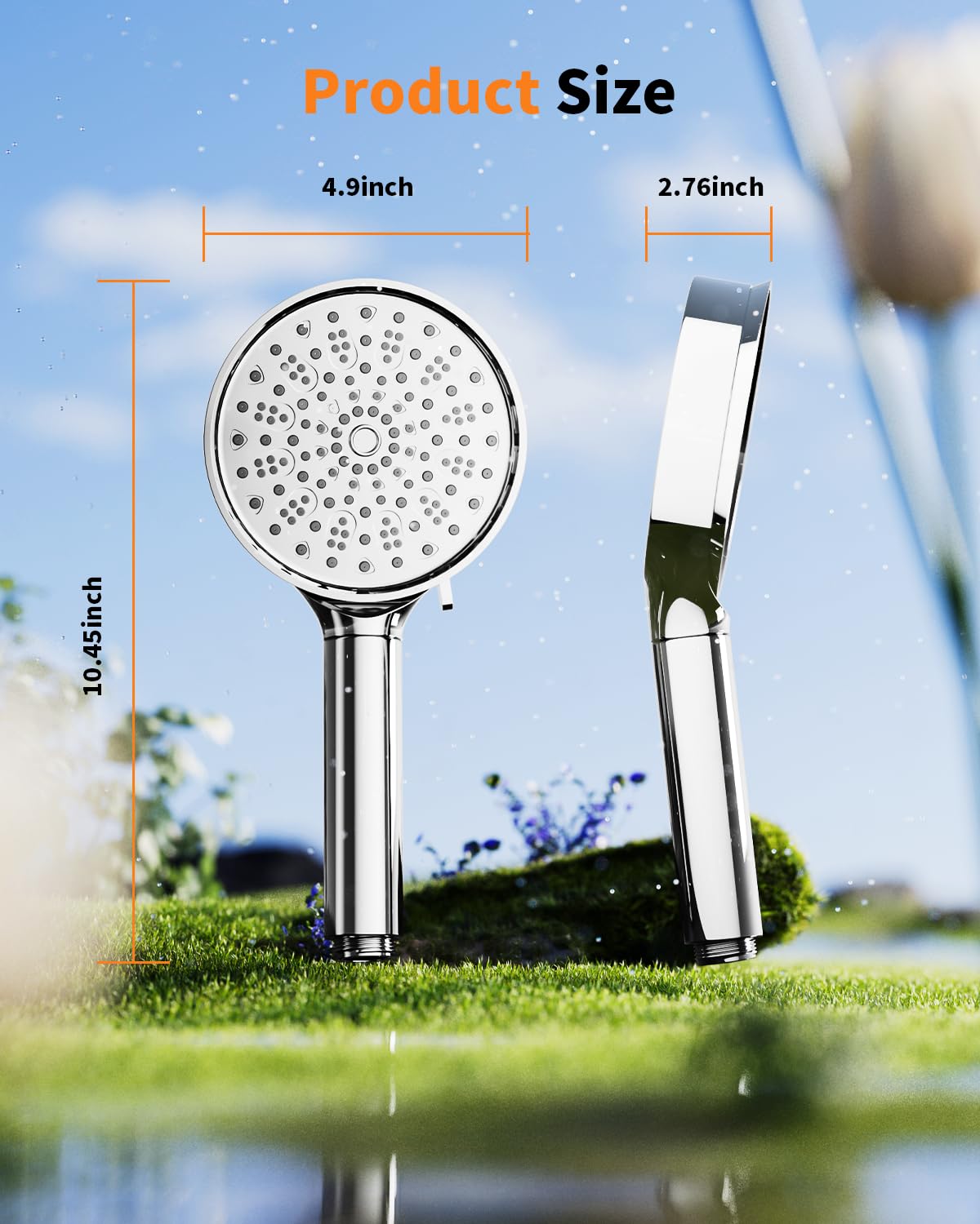 Cobbe Hard Water Filter Shower Head with 1.5m Hose and Holder