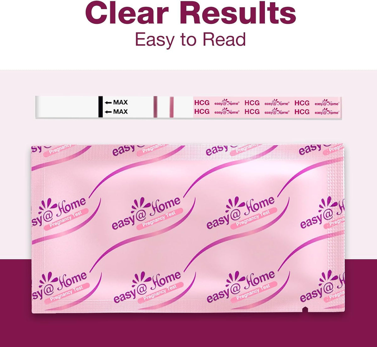 Easy@Home 20 Pregnancy Test Strips for Early Detection, Premom App Support