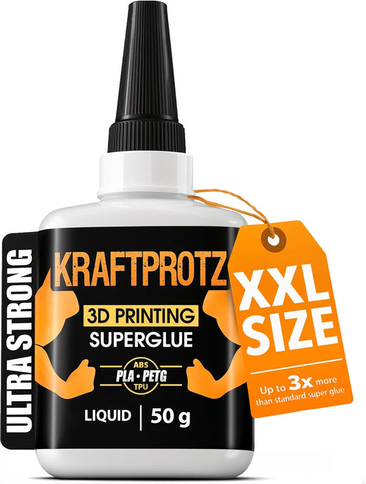 3D Printing Super Glue Liquid 50 g - PLA ABS PETG TPU ASA Instant Adhesive