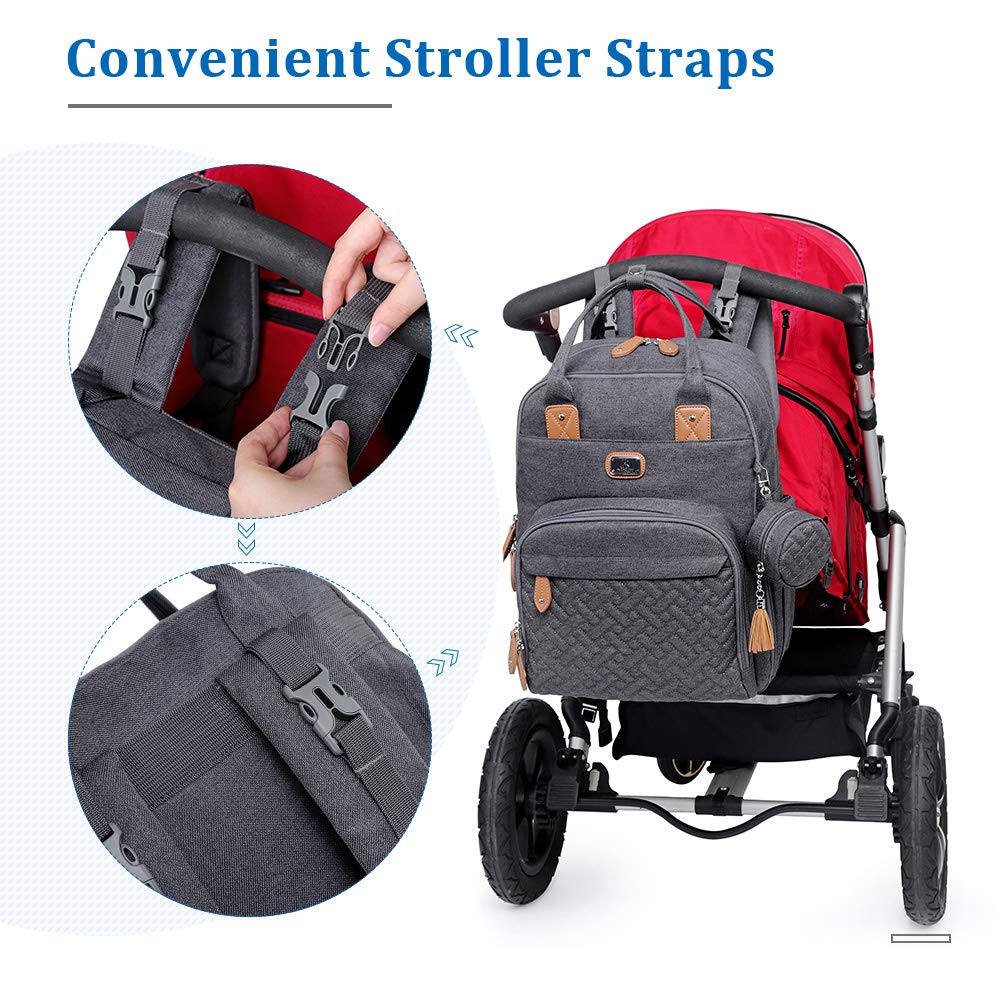 Dikaslon Baby Changing Bags Backpack, Large Baby Bag, 19 Pockets, Outdoors