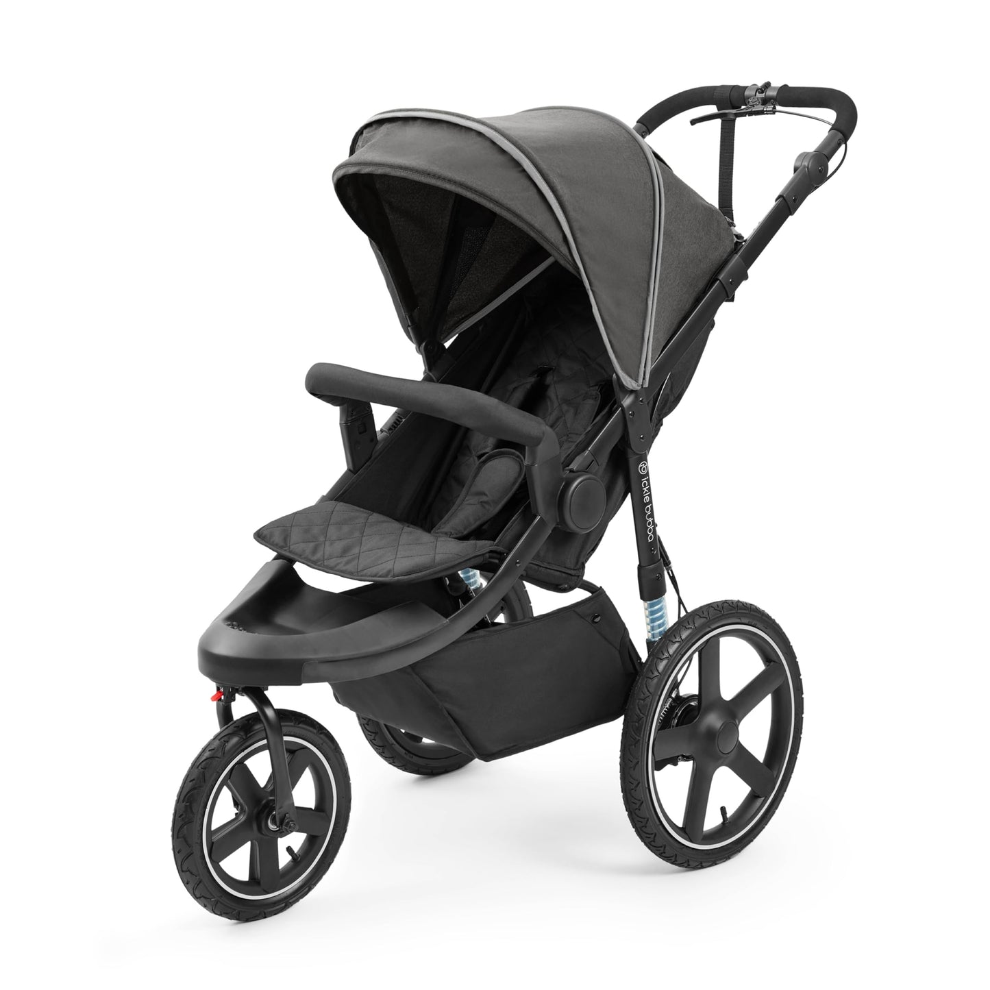 Ickle Bubba Venus Jogger Pro Max Stroller (Charcoal Grey) – All-Terrain 3-Wheel Pushchair from Birth to 22kg, Waterproof Hood & Footwarmer, Adjustable Handle, Cup Holder & Self-Locking Fold