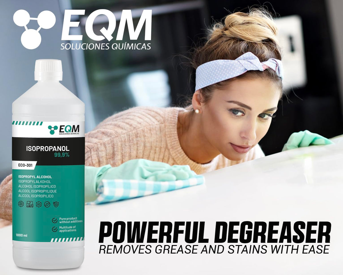 EQM - ECO-301 - Isopropyl Alcohol 99.9% Pure - Cleaning Isopropanol 1L
