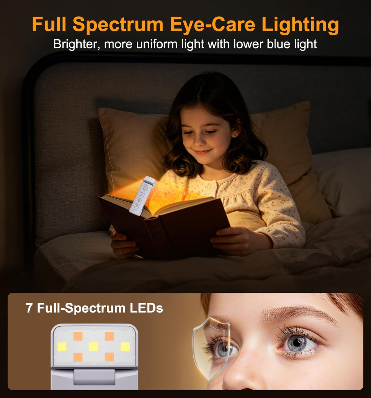 Gritin 2026 Gen 2 Rechargeable Book Light,2-in-1 Reading Light & Torch