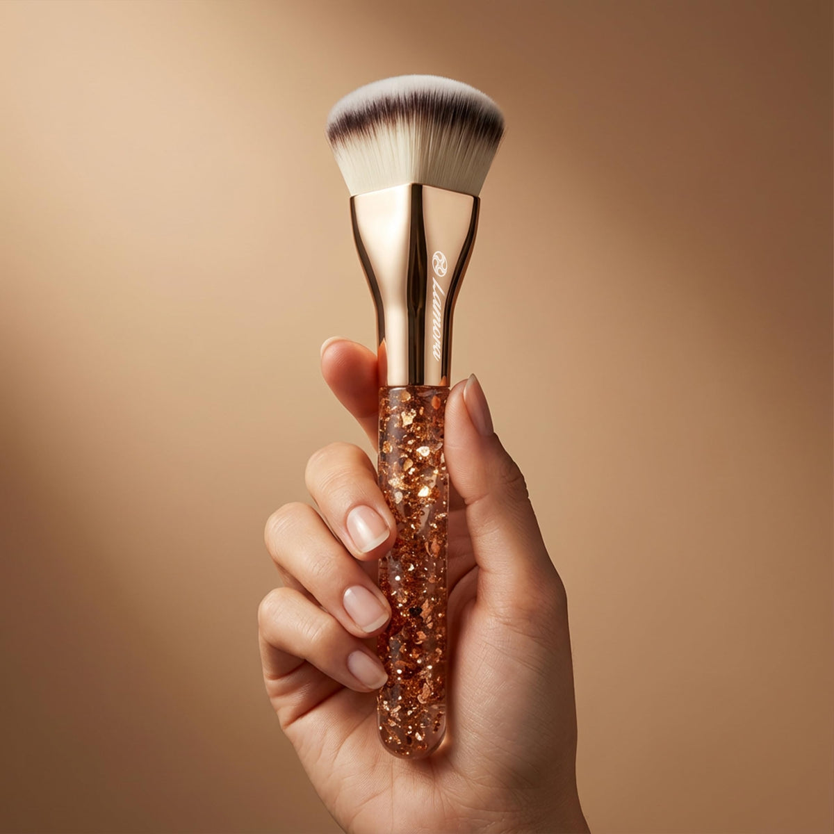 Make Up Brush Foundation Kabuki Flat Top, Perfect For Blending Liquid Cream