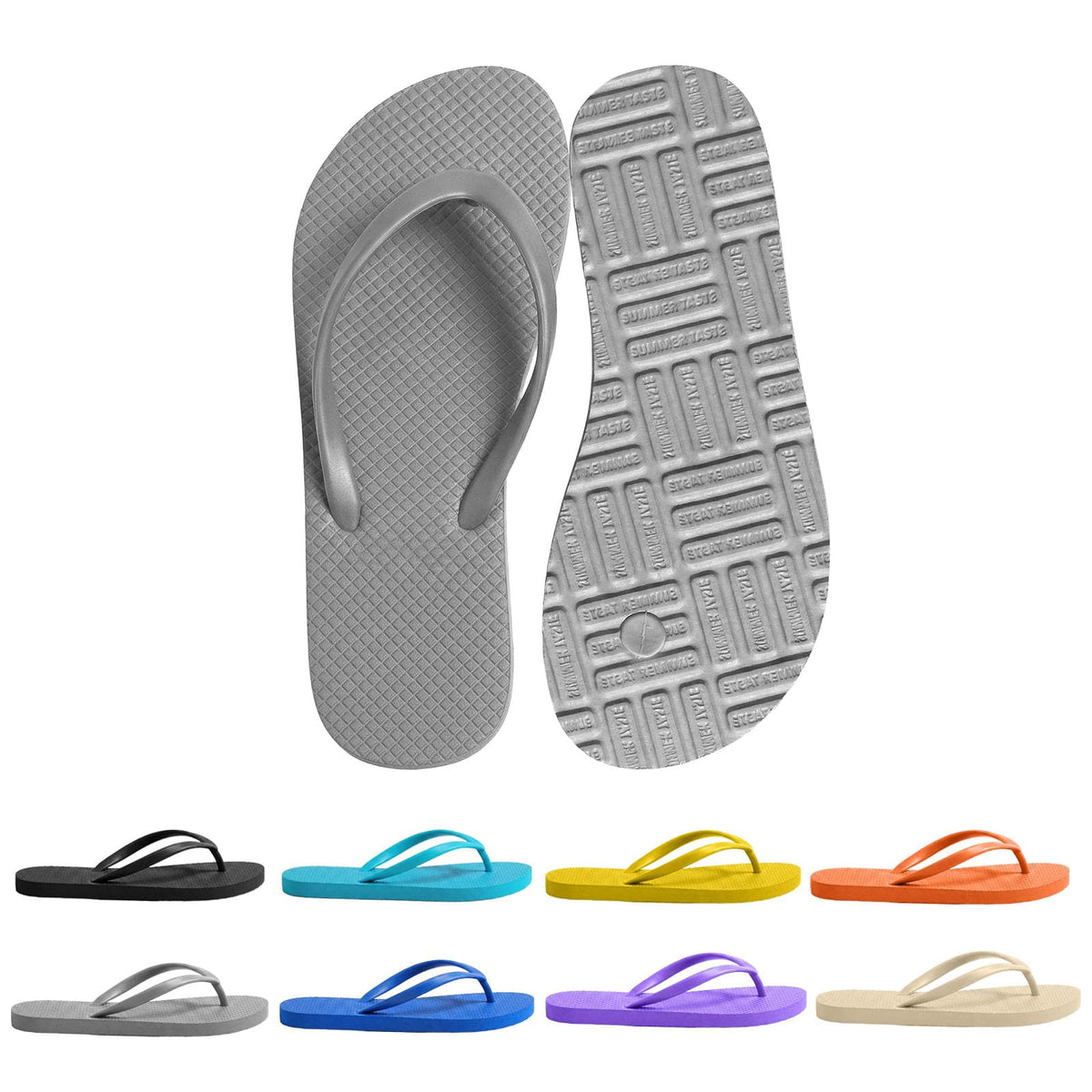 Women's Non-Slip Flip Flops Ultra Lightweight Basic Thongs Rubber Soft Slide Slip-on Shoes Beach Pool Shower Sandals