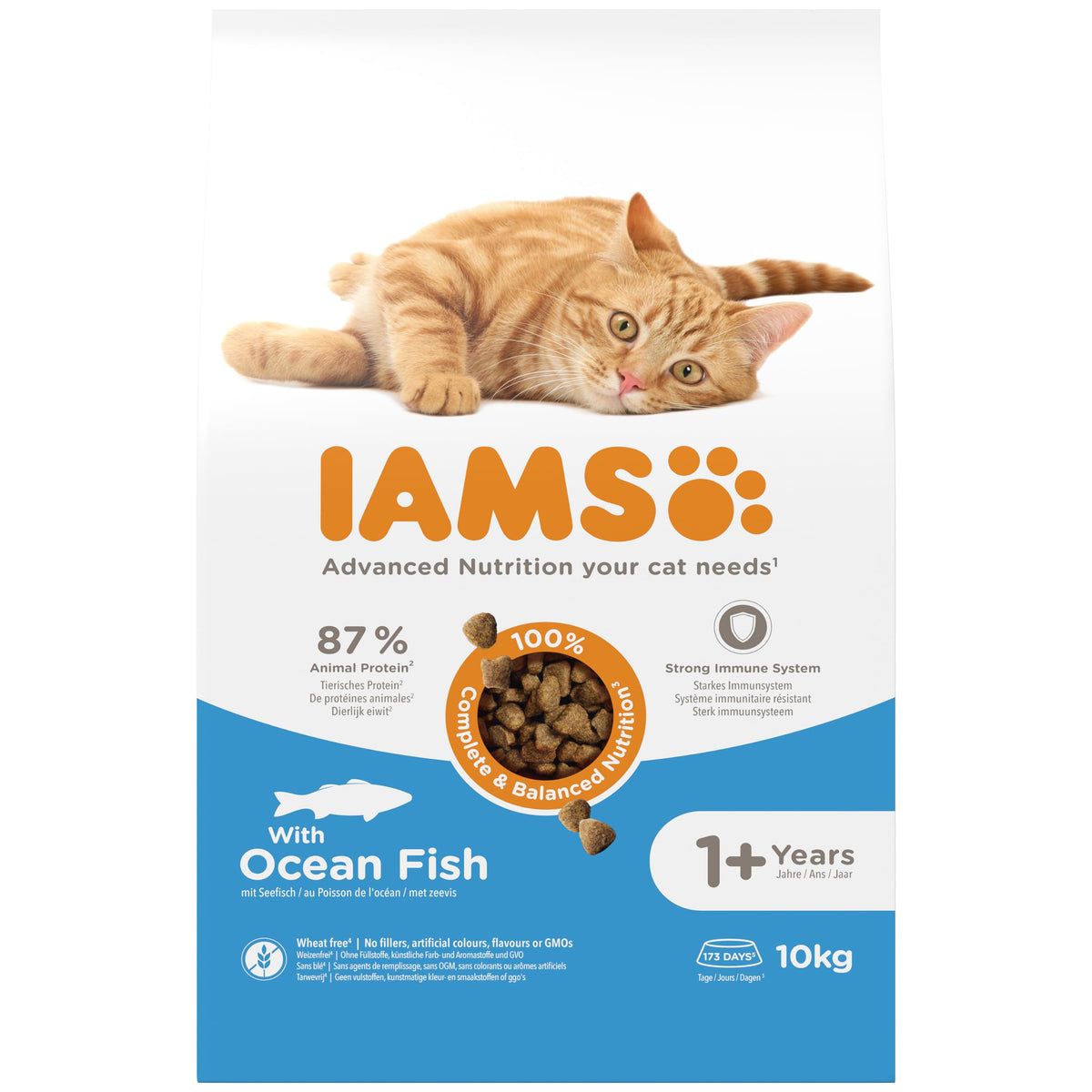 IAMS Adult Complete Dry Cat Food Chicken 3kg - Supports Strong Immune System