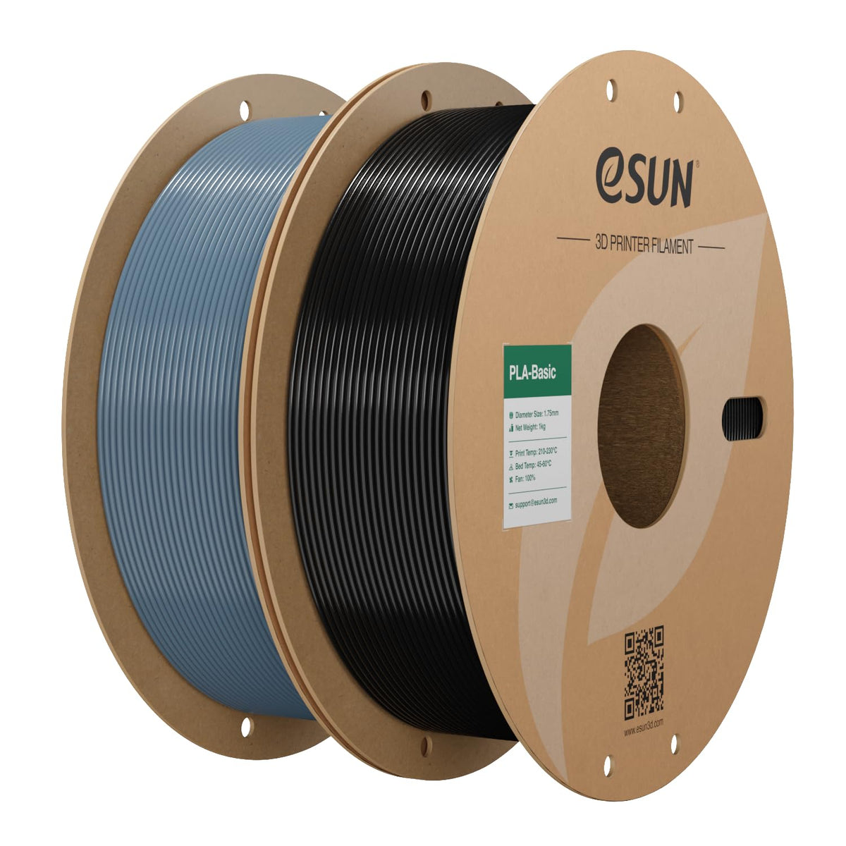 eSUN PLA Filament 1.75mm, PLA Basic Dimensional Accuracy +/- 0.05mm, 1KG Spool (2.2 LBS) Speedy Filament for 3D Printers,Black