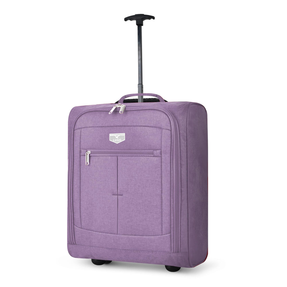 LUGG Lightweight Cabin Luggage, 600D Polyester, Solid Wheels, 45x36x20cm
