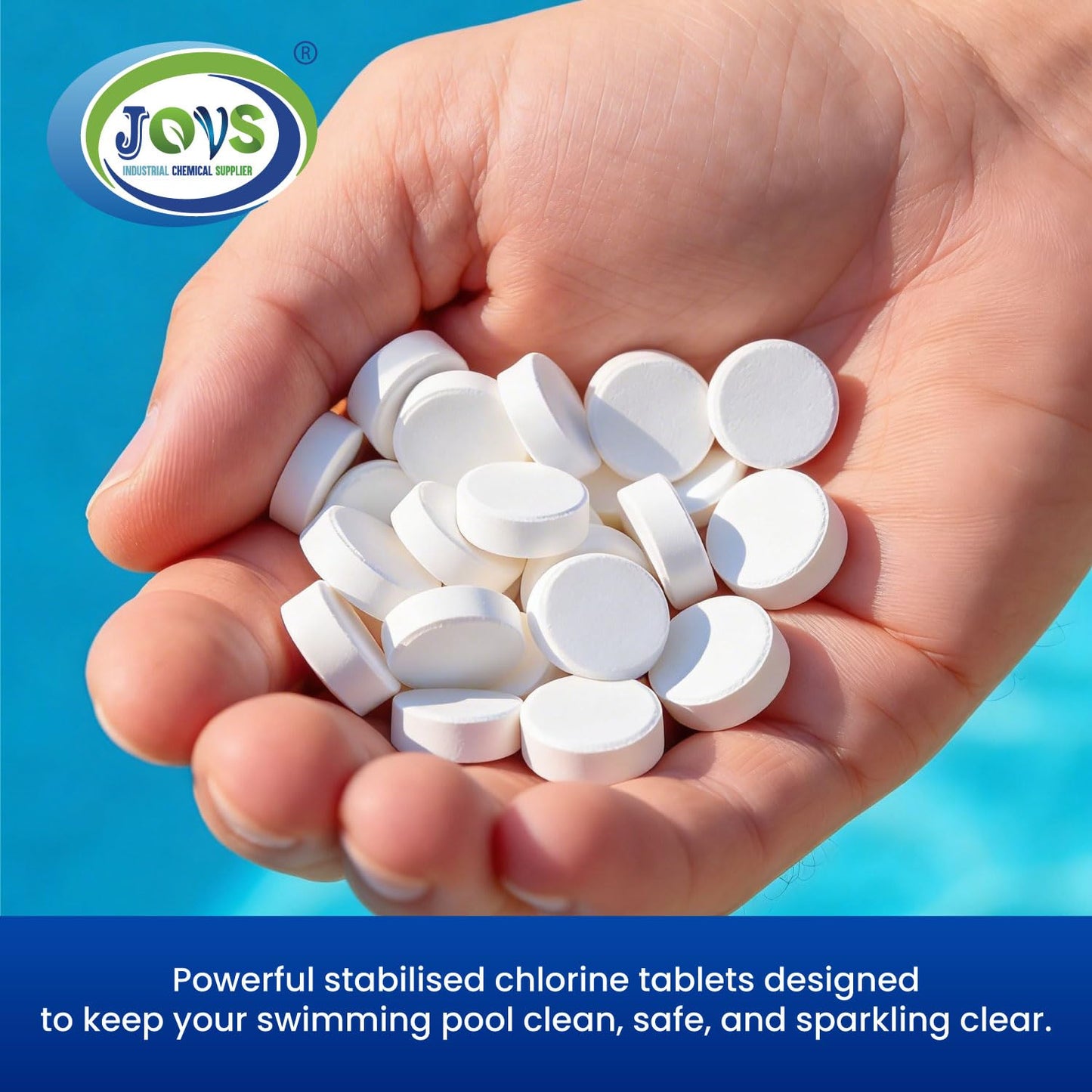 JOVS Chlorine Tablets for Hot Tub 5kg, Swimming Pool & Lay-Z-Spa | 5 in 1 Multifunction Formula 20g Chlorine Tablets | Sterilising Tablets for Spa & Paddling Pool.