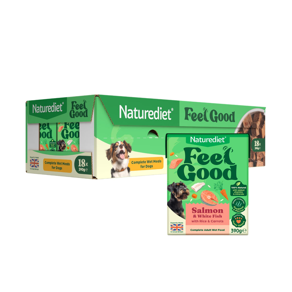 Naturediet Feel Good Wet Dog Food Selection Pack, 390g x 16 Cartons
