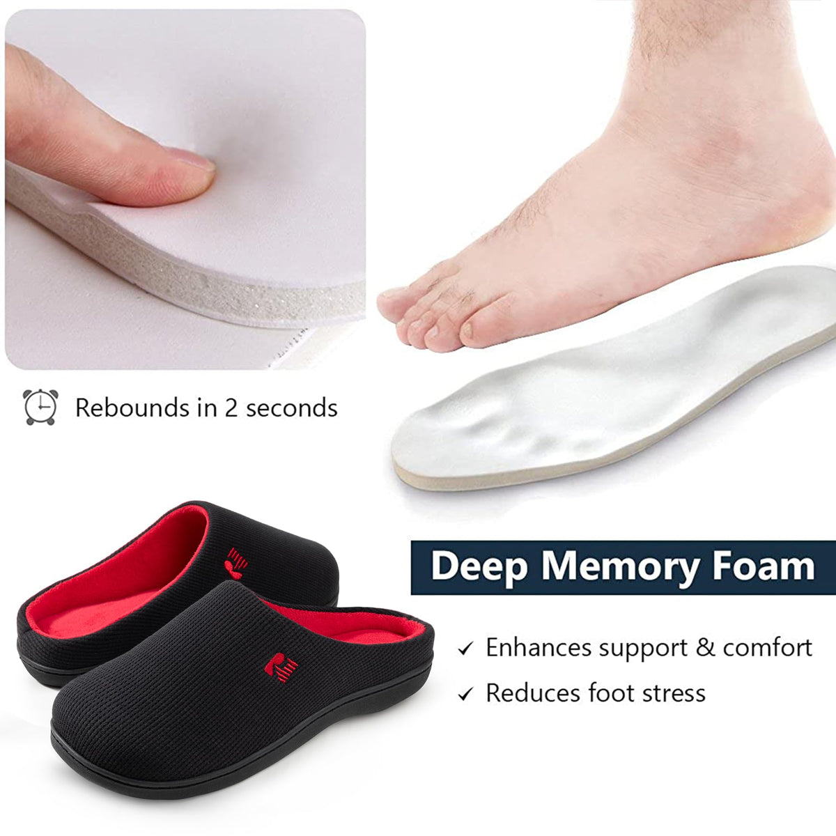 RockDove Men's Original Two-Tone Memory Foam Slipper