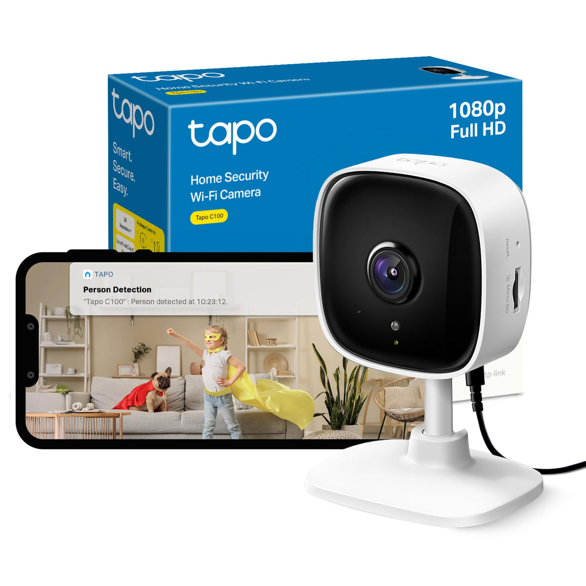 Tapo C110 2K 3MP Indoor Security Camera Pet Camera Dog Camera