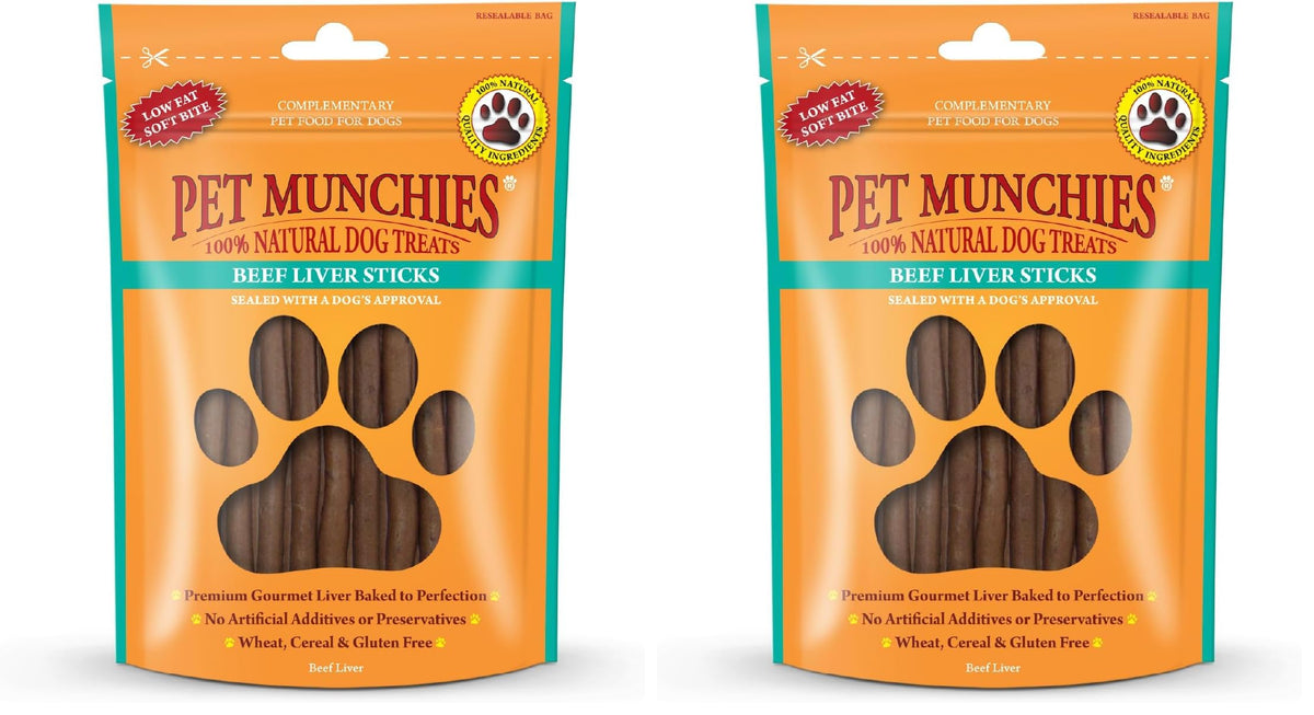 Pet Munchies Venison & Beef Liver Dog Training Treats, Grain Free Tasty Bites with Natural Real Meat, Low in Fat 50g