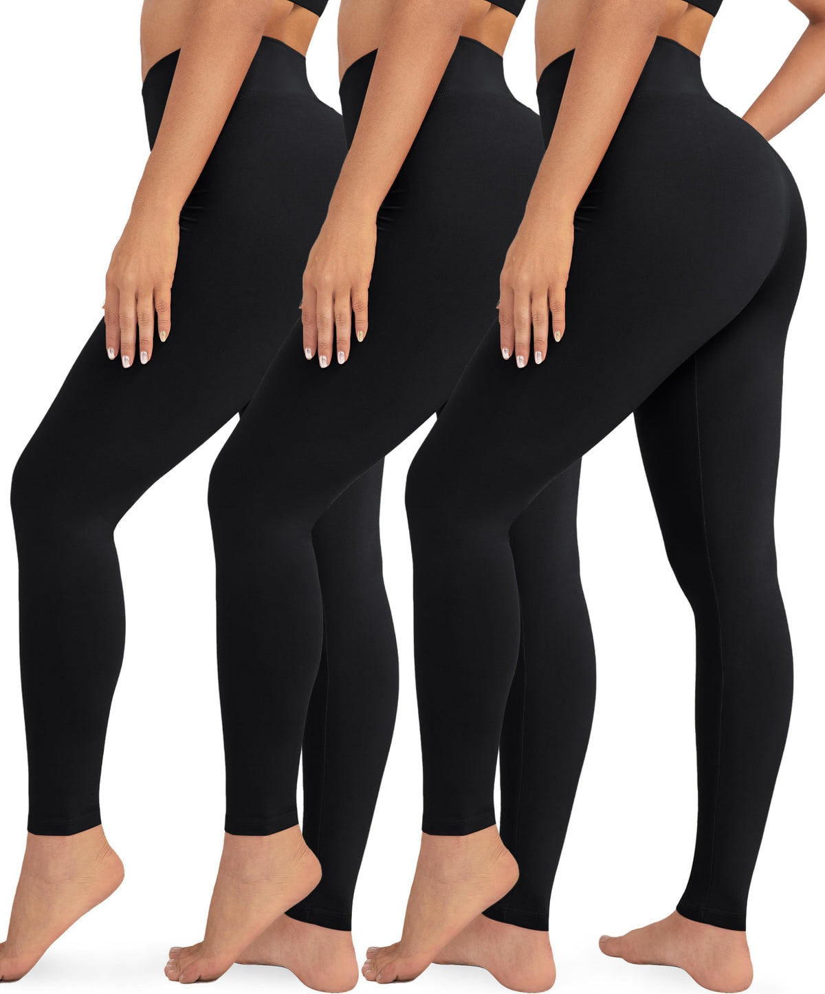 VALANDY Creamlush 3 Pack High Waisted Leggings for Women