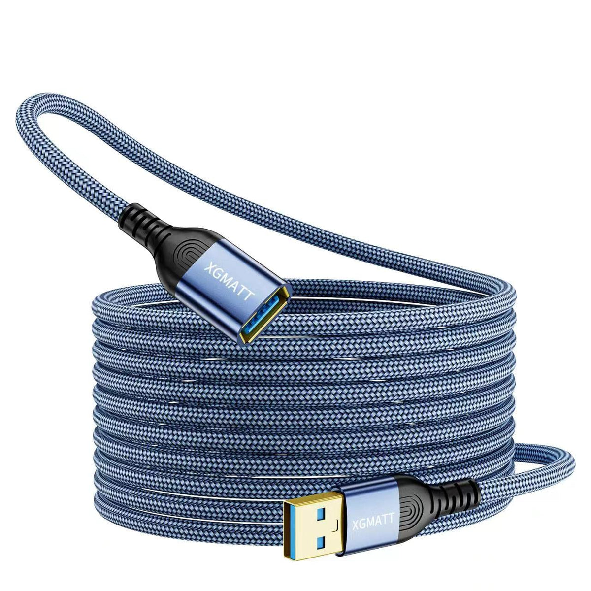 USB Extension Cable 2M 2Pack USB 3.0 Extender Male to Female Blue