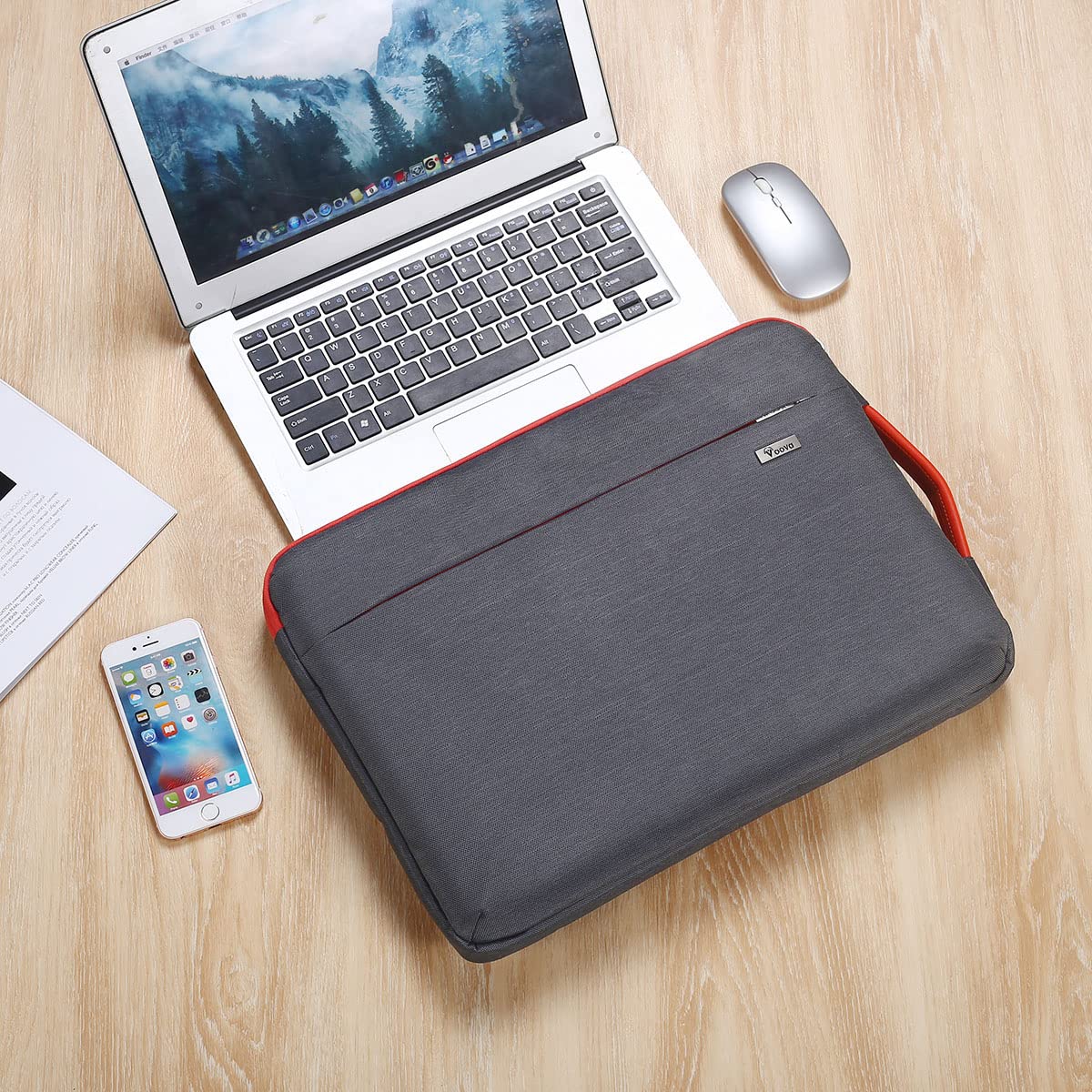 Voova 360° Protective Laptop Sleeve Case 11 11.6 12 inch, Waterproof Computer Cover Bag Compatible with Surface Pro 7 8/Laptop Go 2 3, MacBook Air 11, Chromebook, 12.5" Asus Acer Hp Tablet,Pink