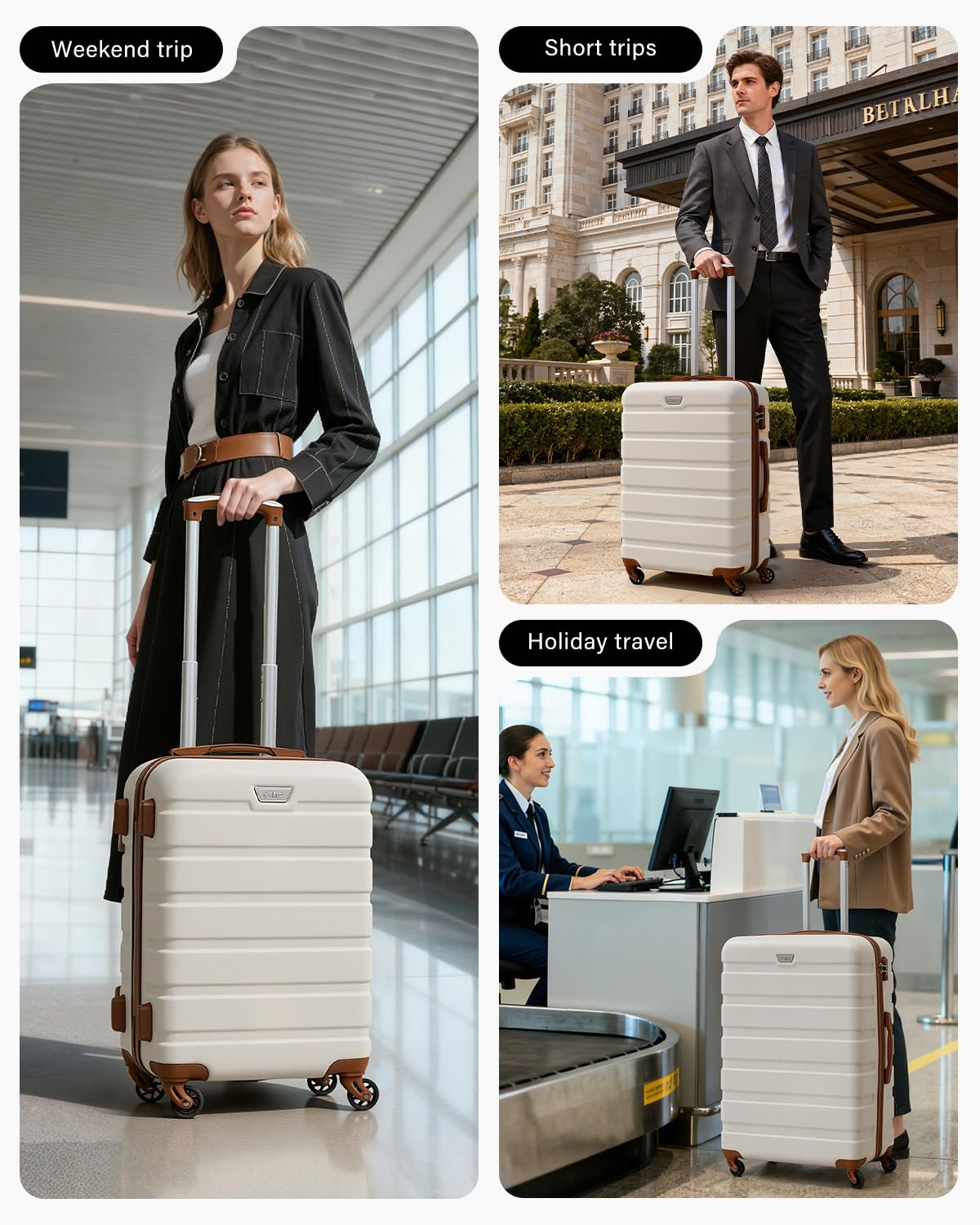 COOLIFE 28 Inch Large Suitcase, ABS+PC, Lightweight Hard Shell Luggage