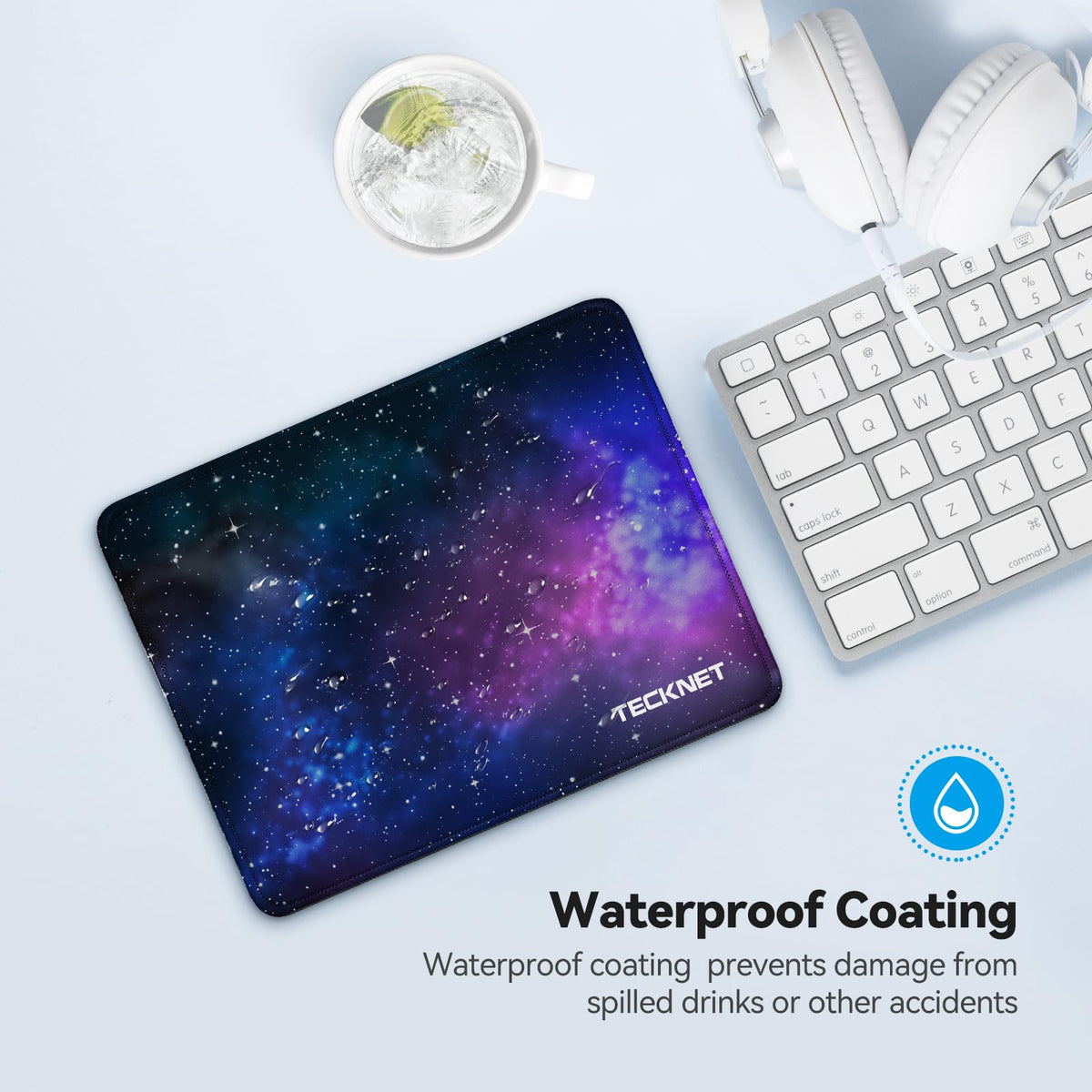 TECKNET Mouse Mat, 270 x 210 x 3 mm Gaming Mouse Pad - Grey