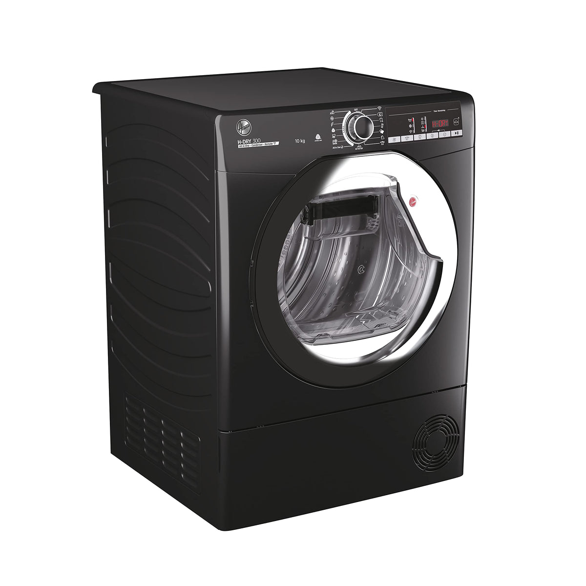 Hoover HLEC8LGB-80 Freestanding Condenser Tumble Dryer, Sensor Dry, 8 kg Load, Black