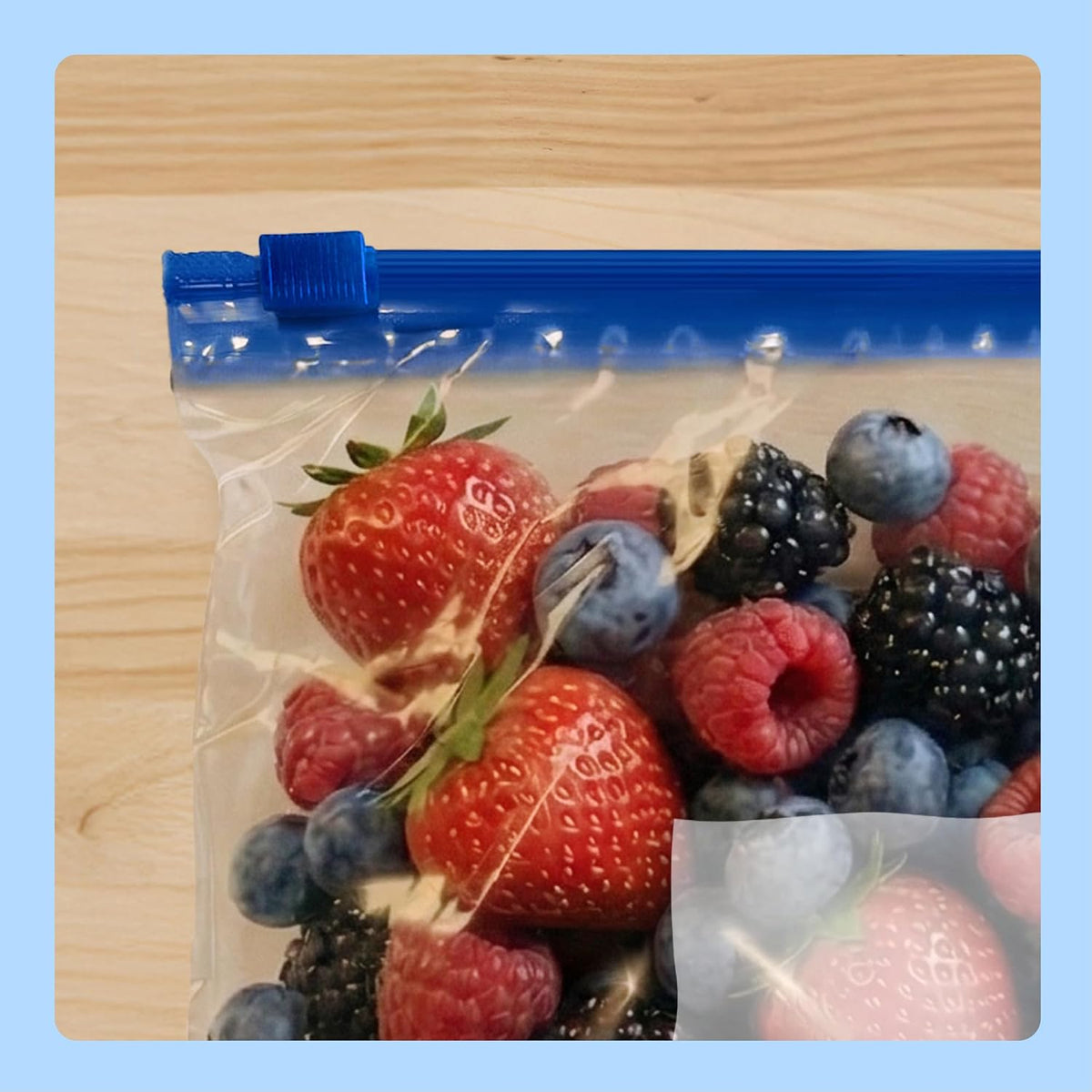 by Amazon 1 Litre Freezer Bags with Glide Closure, Pack of 20