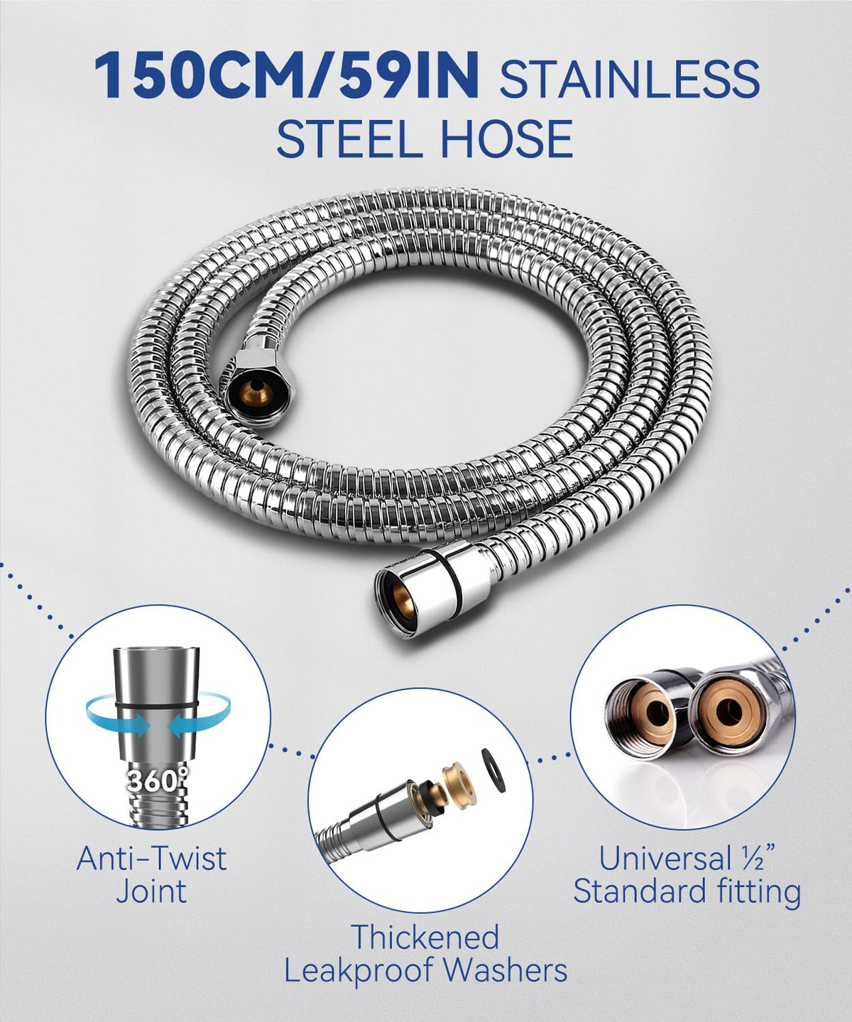High Pressure Shower Head, Power Shower Head with 6 Modes
