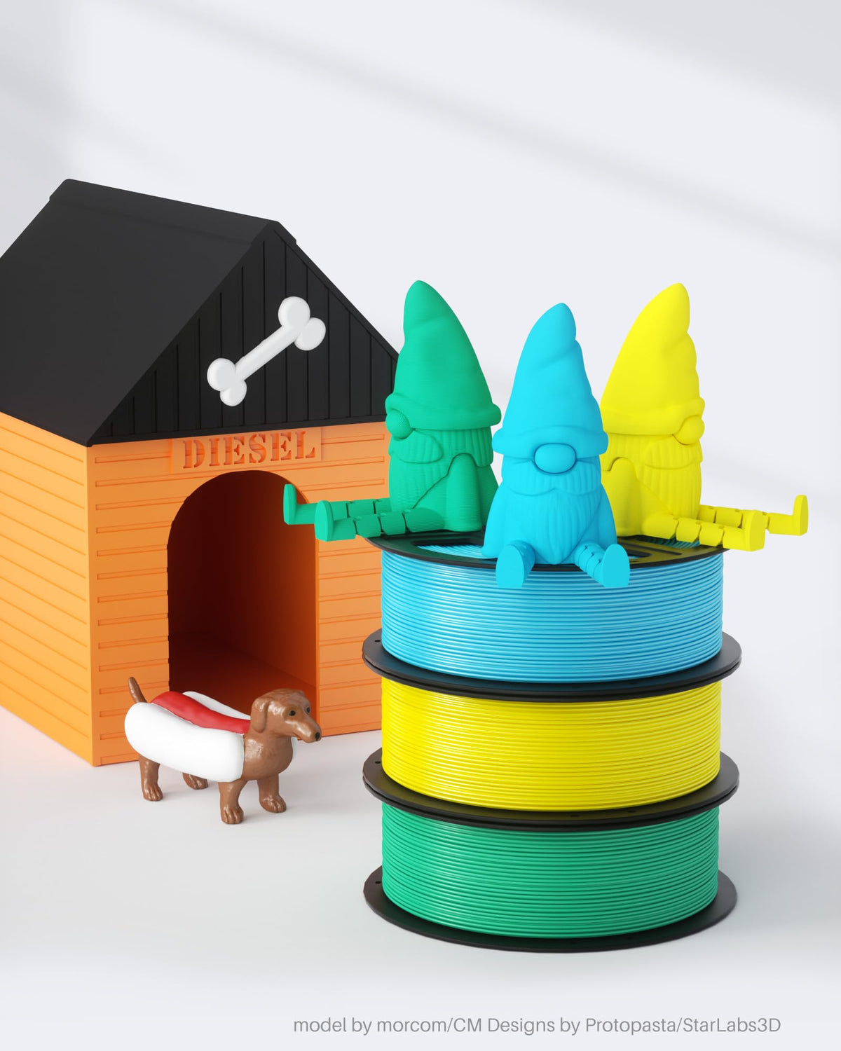 ELEGOO PLA 3D Printer Filament 1.75mm Black 1KG, Easy to Use, Durable