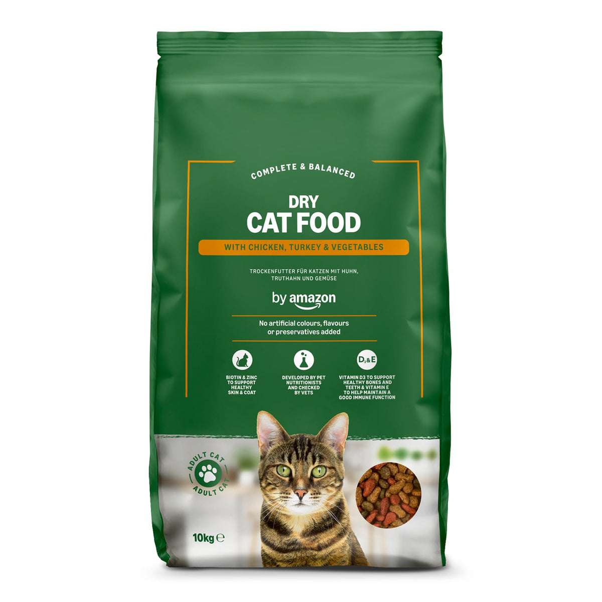 by Amazon - Complete Dry Cat Food with Salmon, Tuna and Vegetables, 2 pack of 3kg