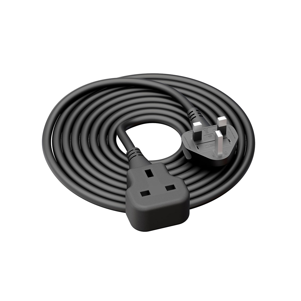 LIPWEL Outdoor Extension Lead 15m Extra Long Cable UK 13A Fused Plug Extension Socket Black 1 Way Socket Outside Using for Garden