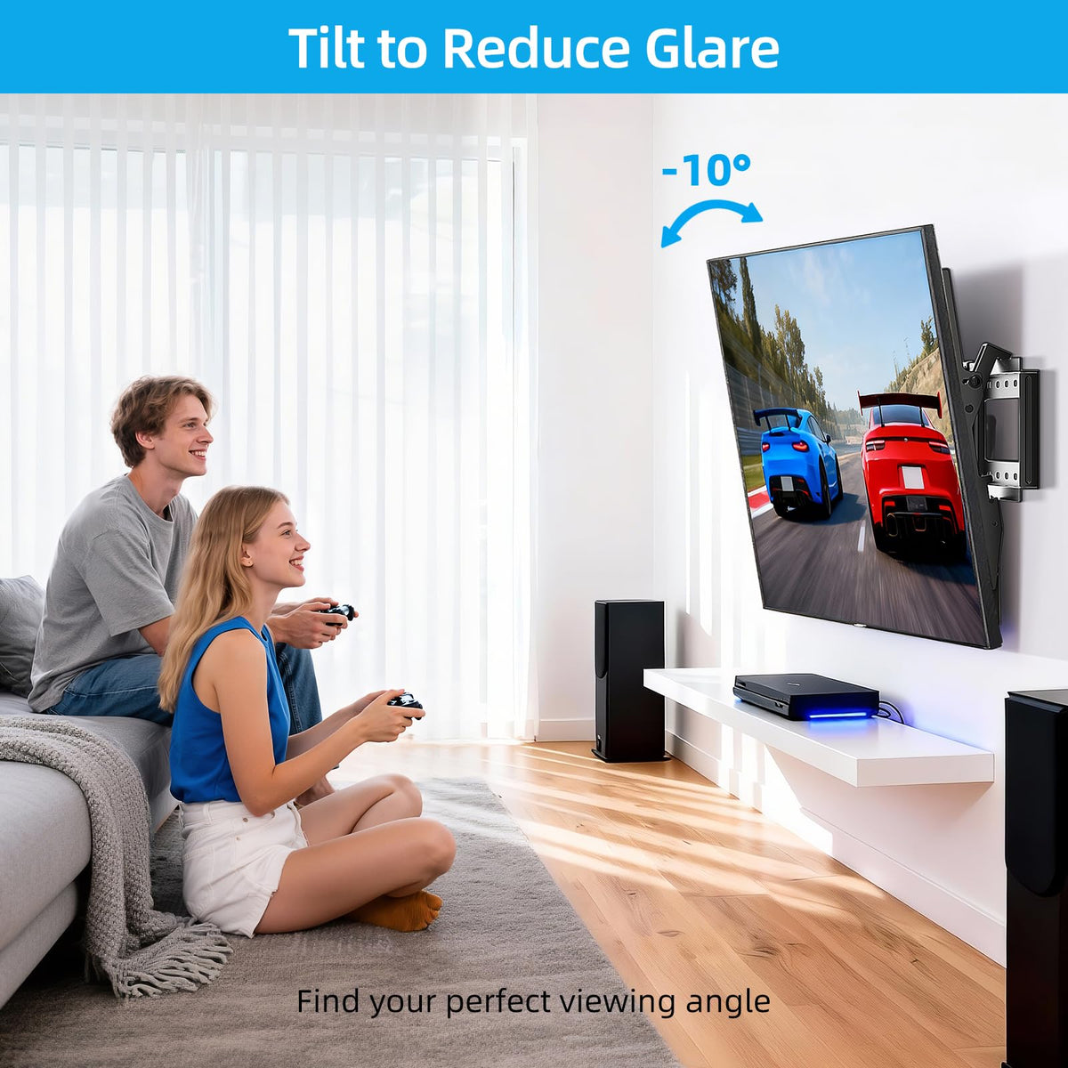 HOME VISION Heavy Duty Fixed TV Wall Bracket for 32-86 Inch Flat Screens