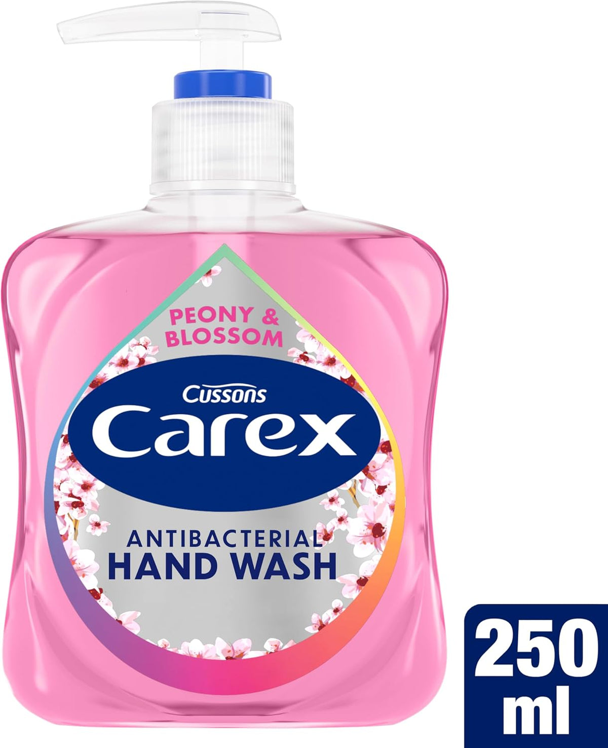 Carex 2 Hour Protection Antibacterial Peony and Blossom Hand Wash, Clean & Protect Hands, Bulk Buy, Pack of 6 x 250ml