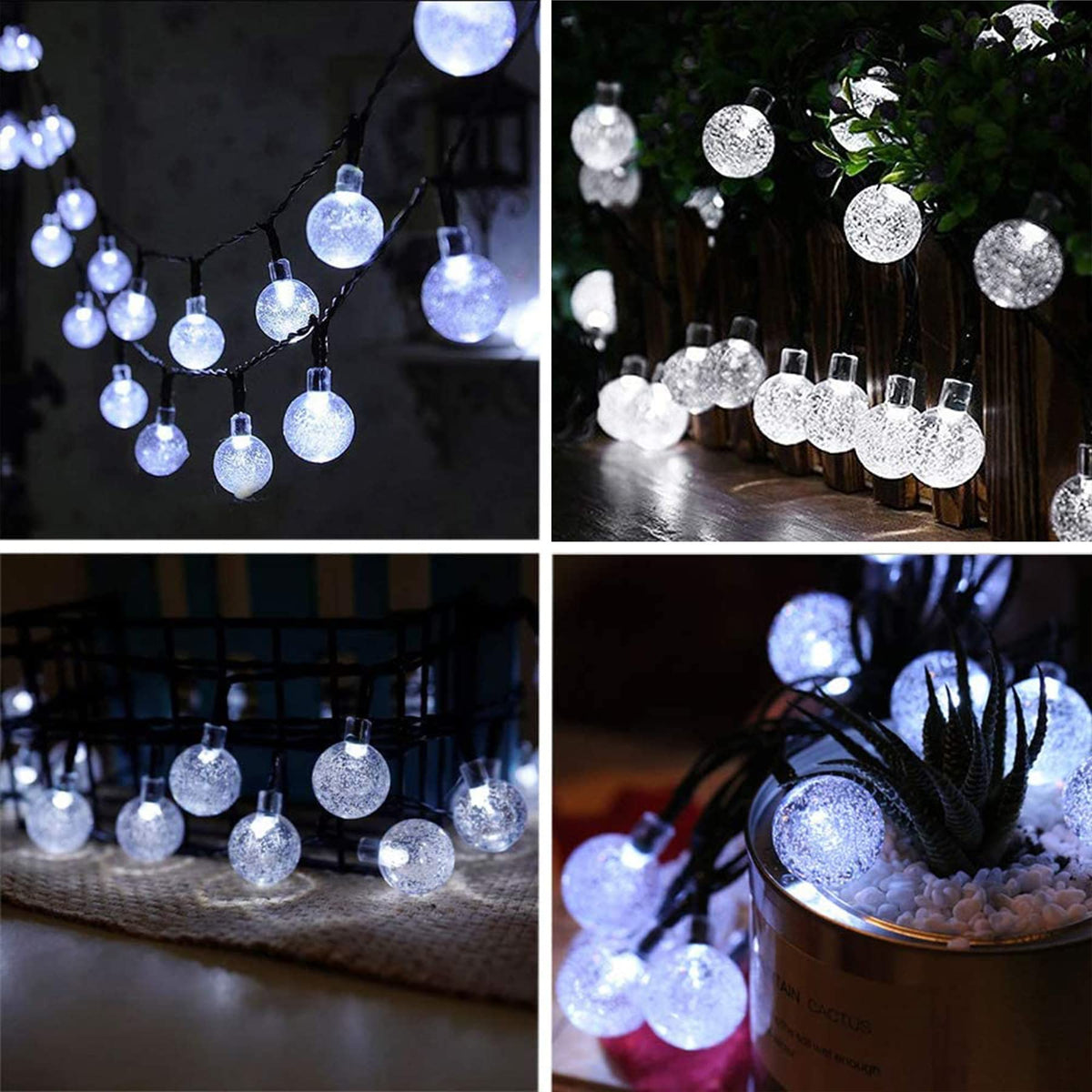 Lezonic Solar String Lights Outdoor, 50LED 7M/23Ft Solar Fairy Lights
